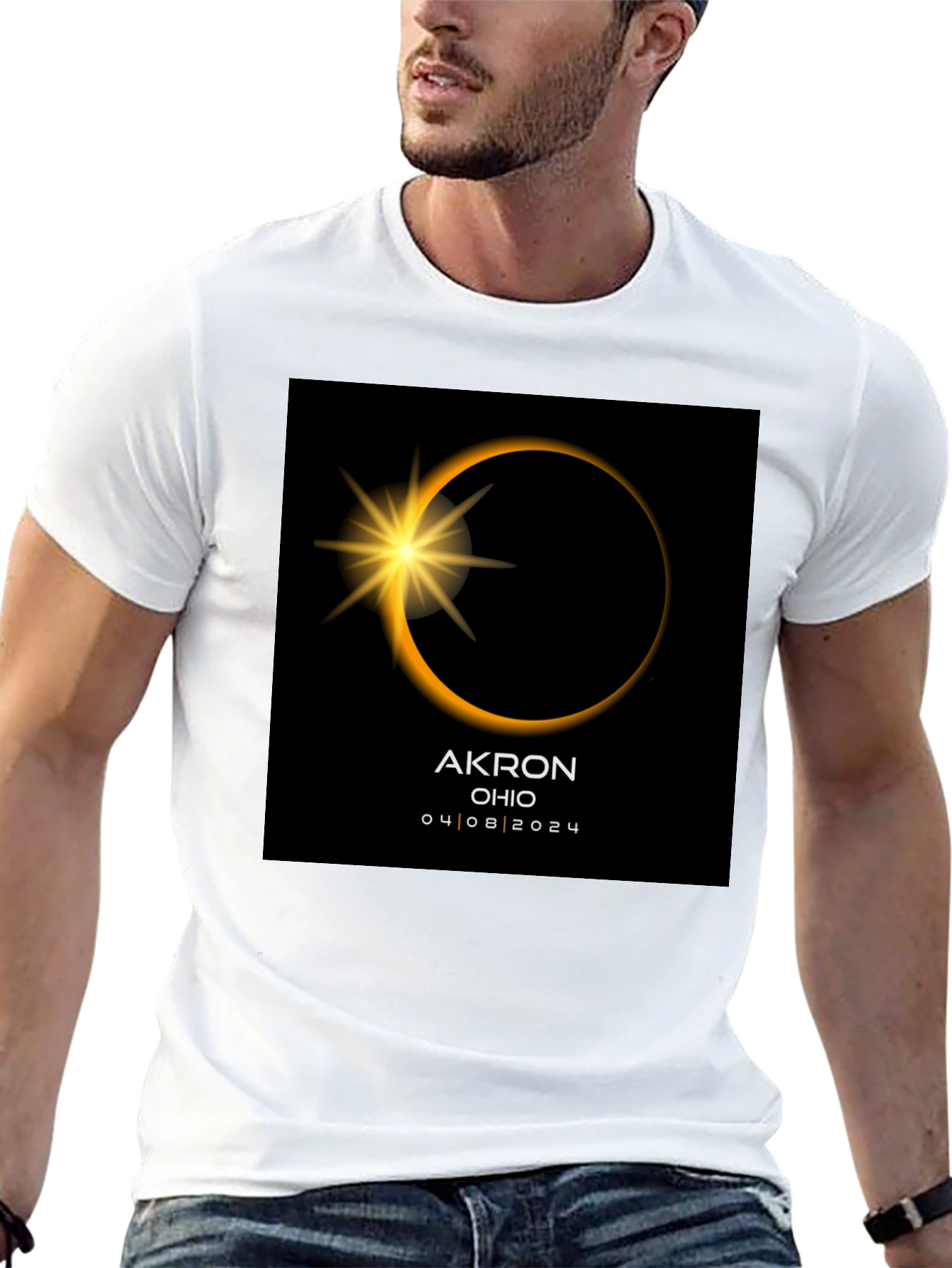 Akron Ohio Eclipse T-Shirt - April 8 2024
