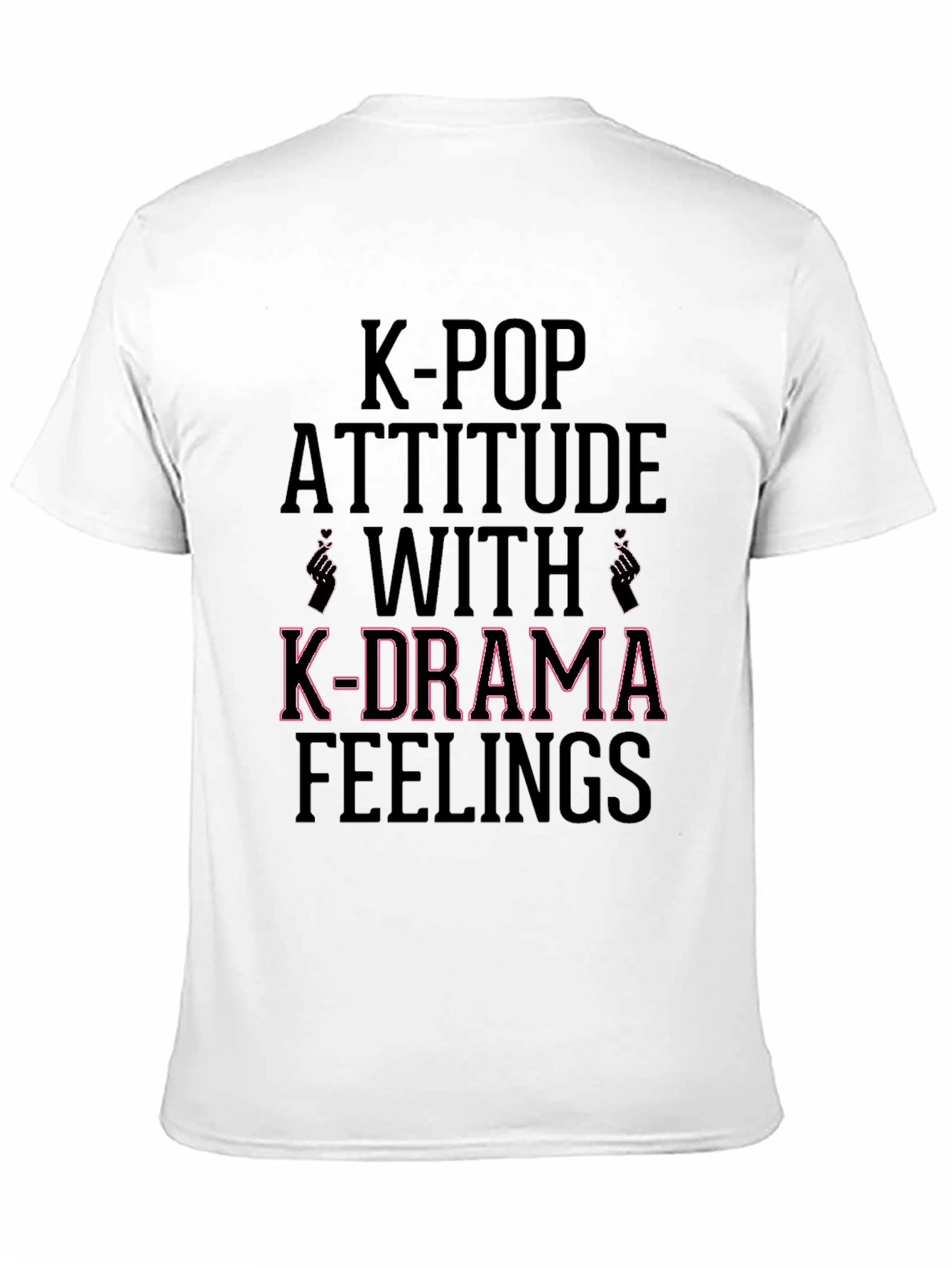 K-Pop & K-Drama Attitude Black Graphic T-Shirt