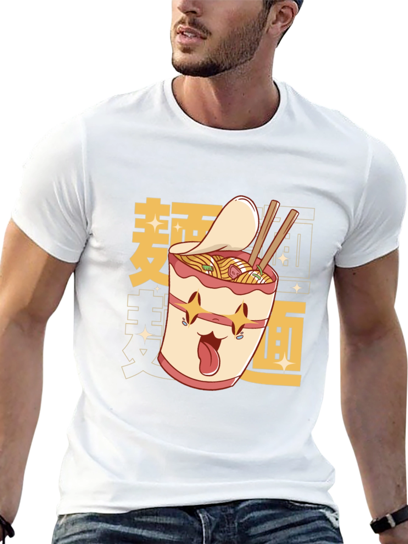 Ramen Lover Graphic Tee -  Comfortable Black T-Shirt