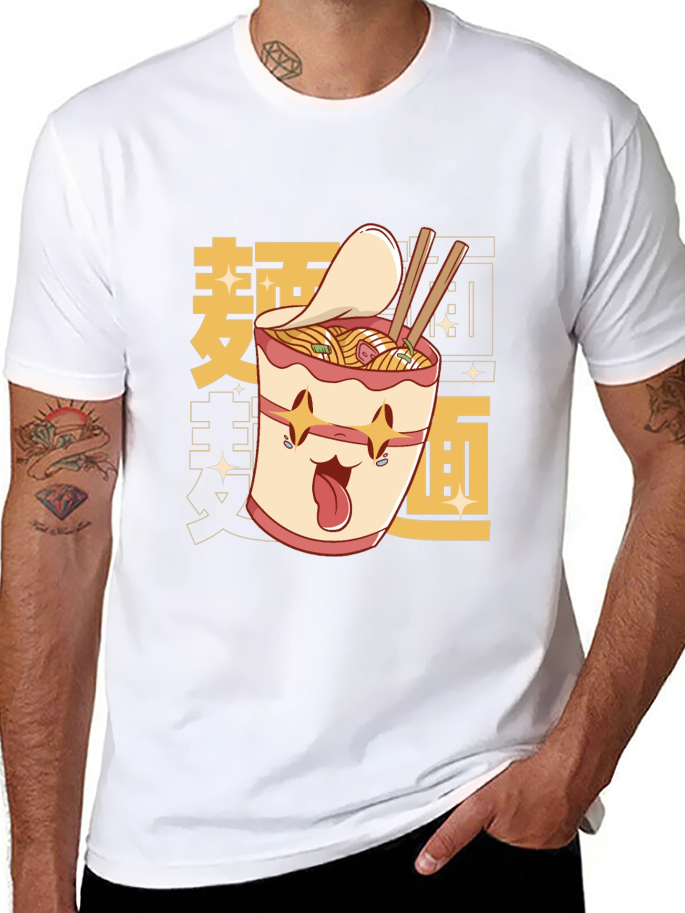 Ramen Lover Graphic Tee -  Comfortable Black T-Shirt