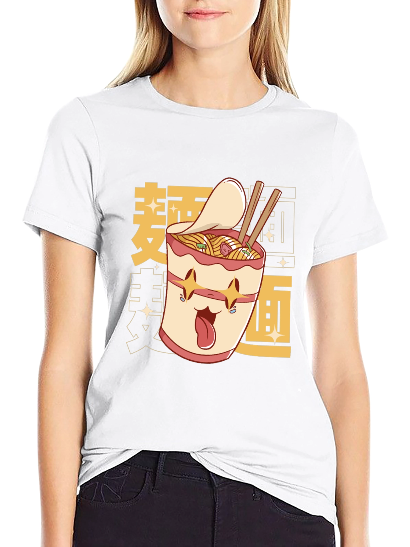 Ramen Lover Graphic Tee -  Comfortable Black T-Shirt