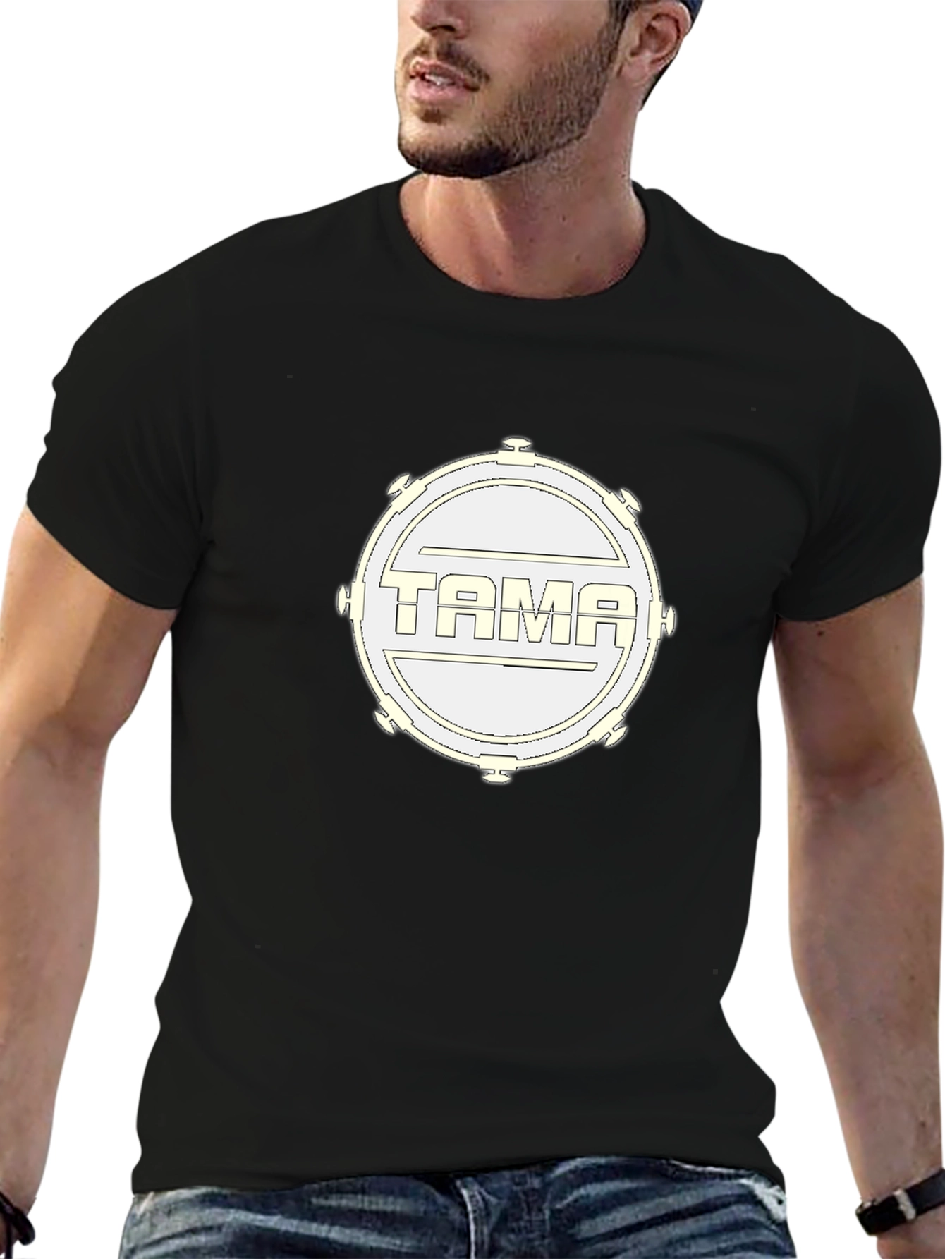 Tama Drum Kit Logo Black T-Shirt