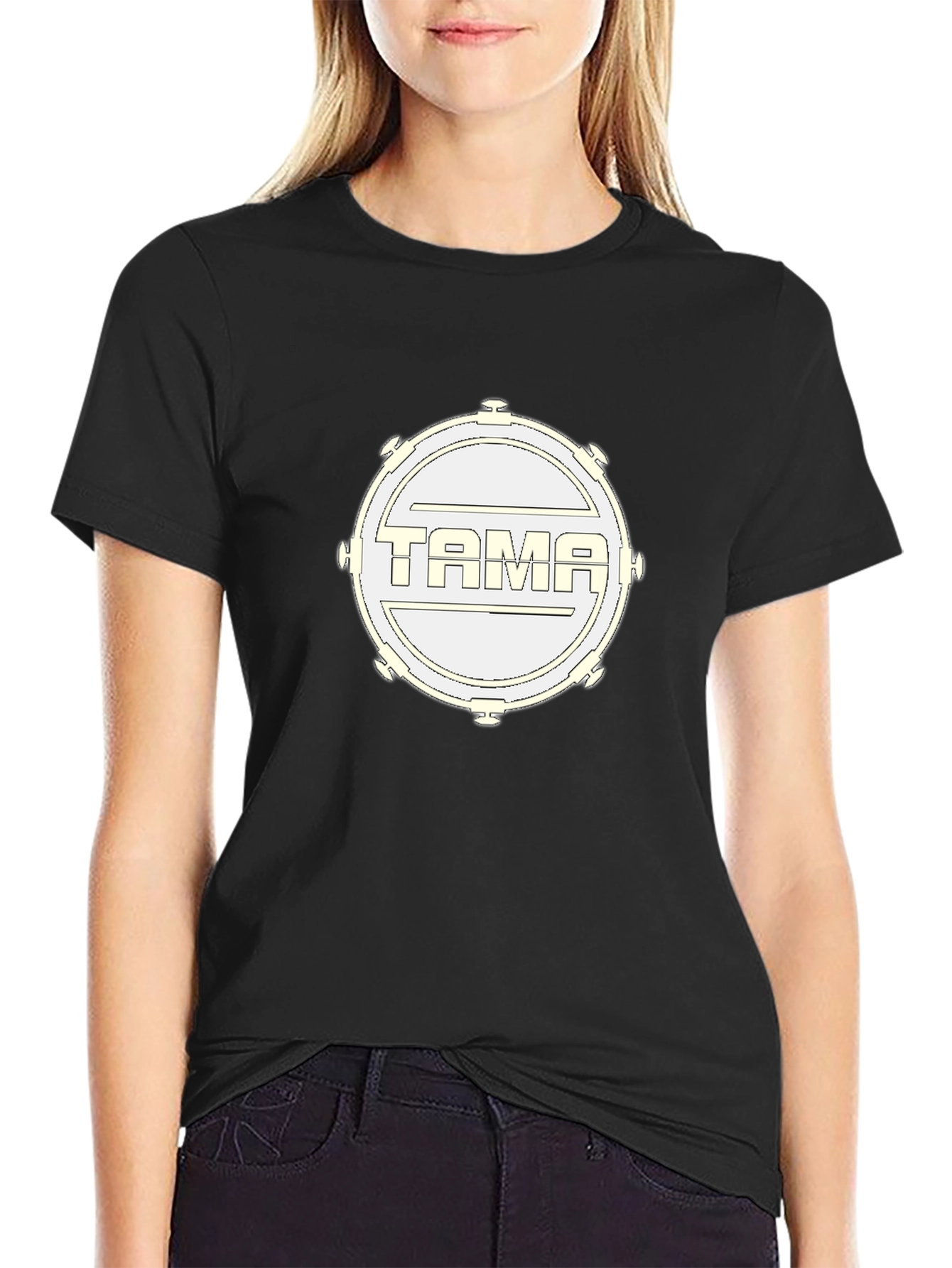 Tama Drum Kit Logo Black T-Shirt