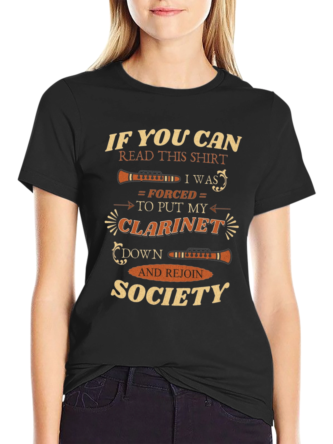 Clarinet Player T-Shirt - If You Can Read This