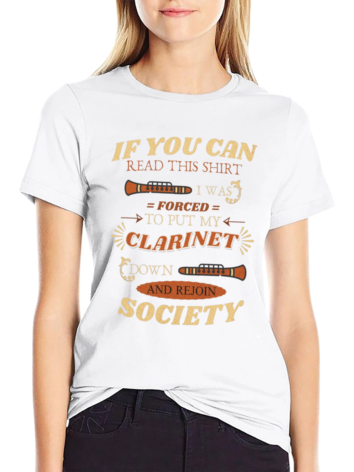 Clarinet Player T-Shirt - If You Can Read This