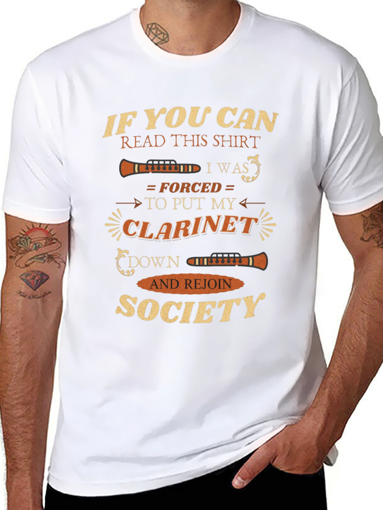 Clarinet Player T-Shirt - If You Can Read This