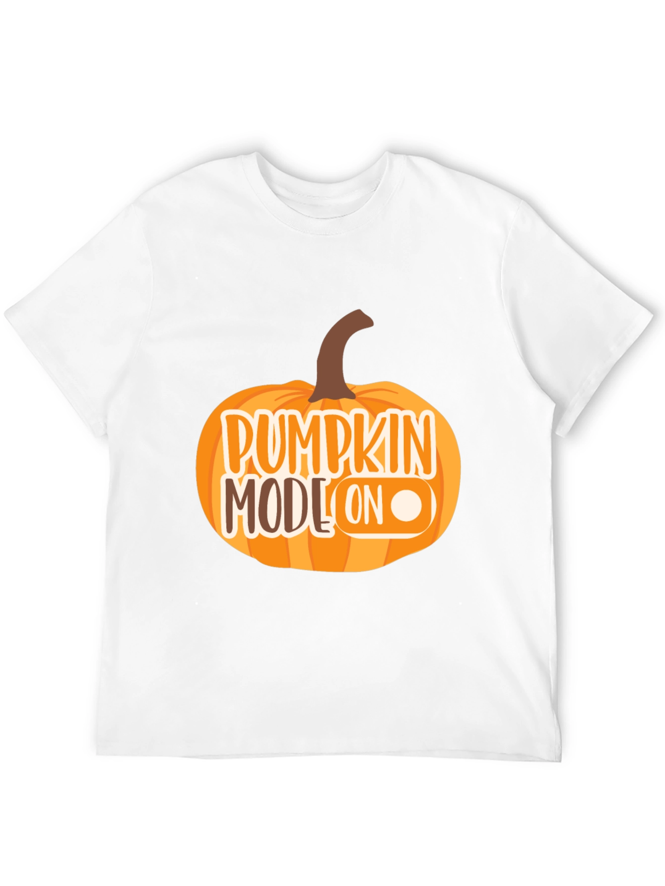 Pumpkin Mode On Black T-Shirt