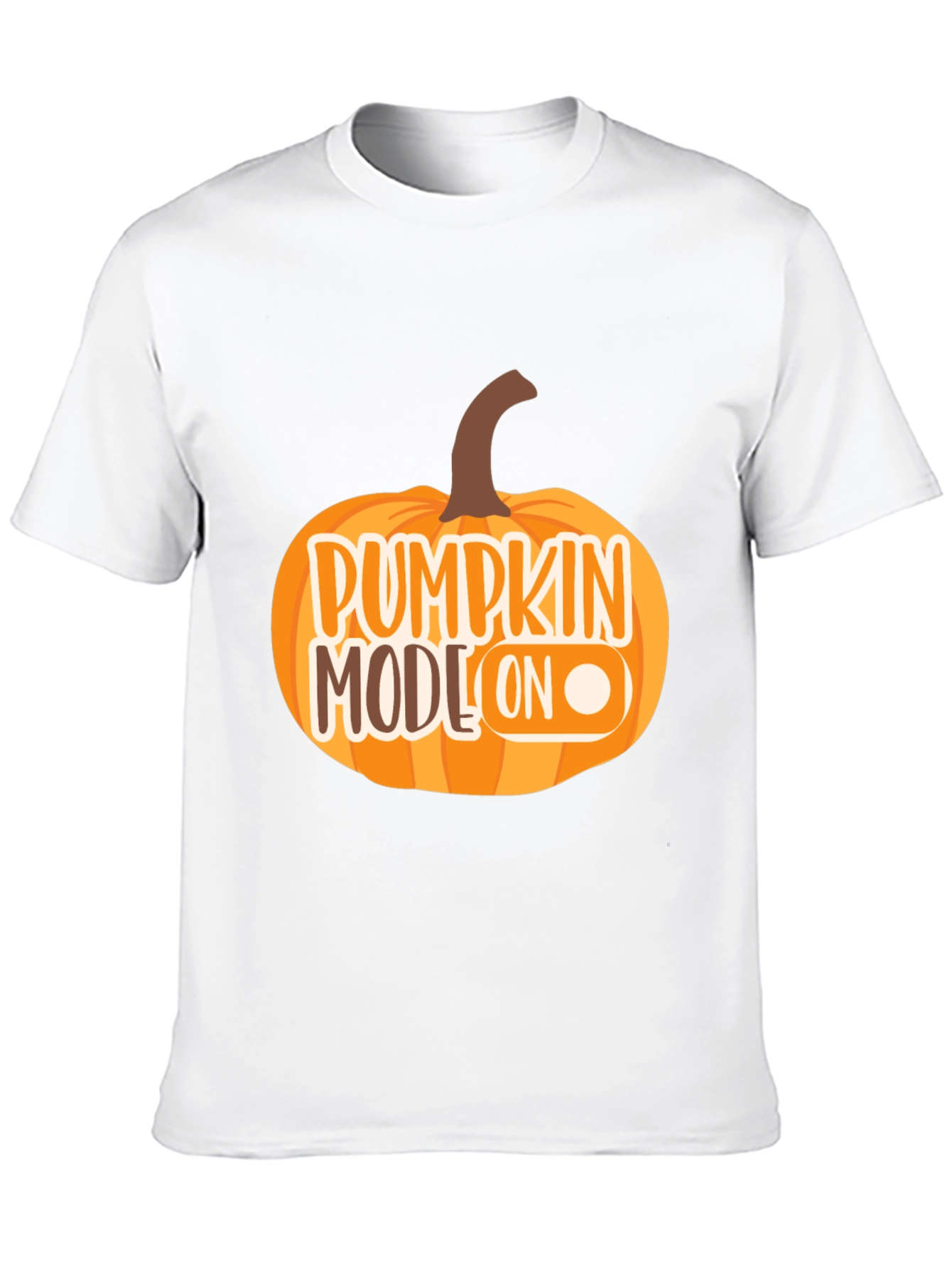 Pumpkin Mode On Black T-Shirt