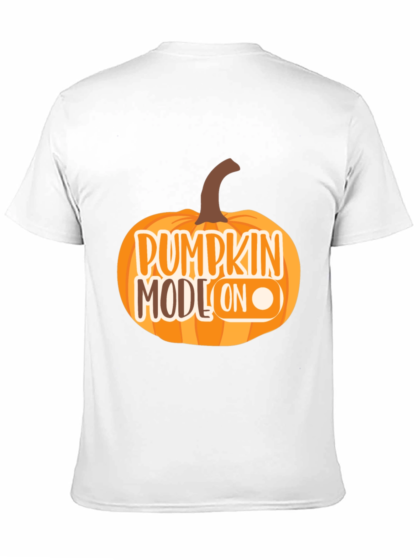Pumpkin Mode On Black T-Shirt