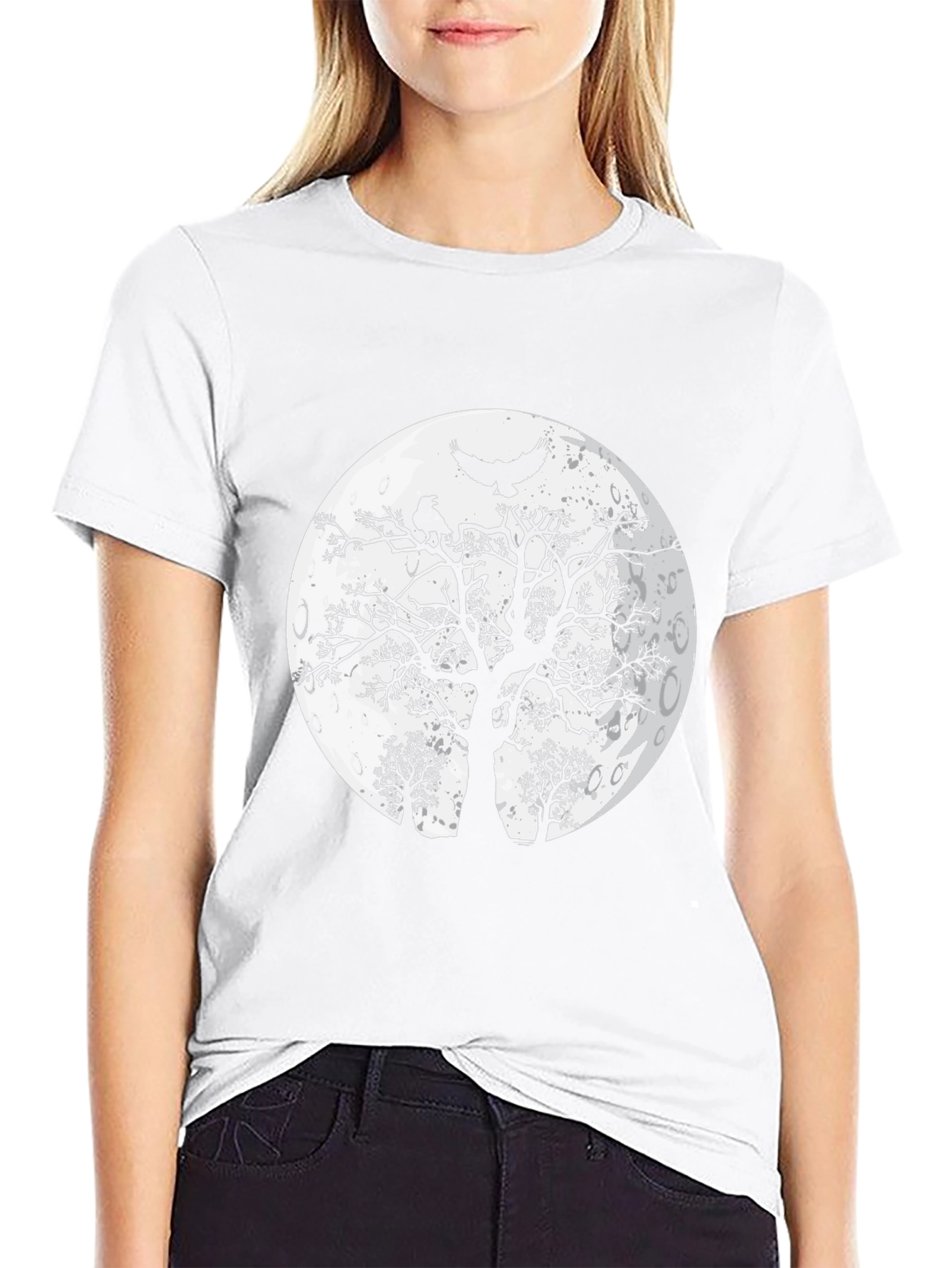 Raven Moon T-Shirt - Gothic Graphic Tee