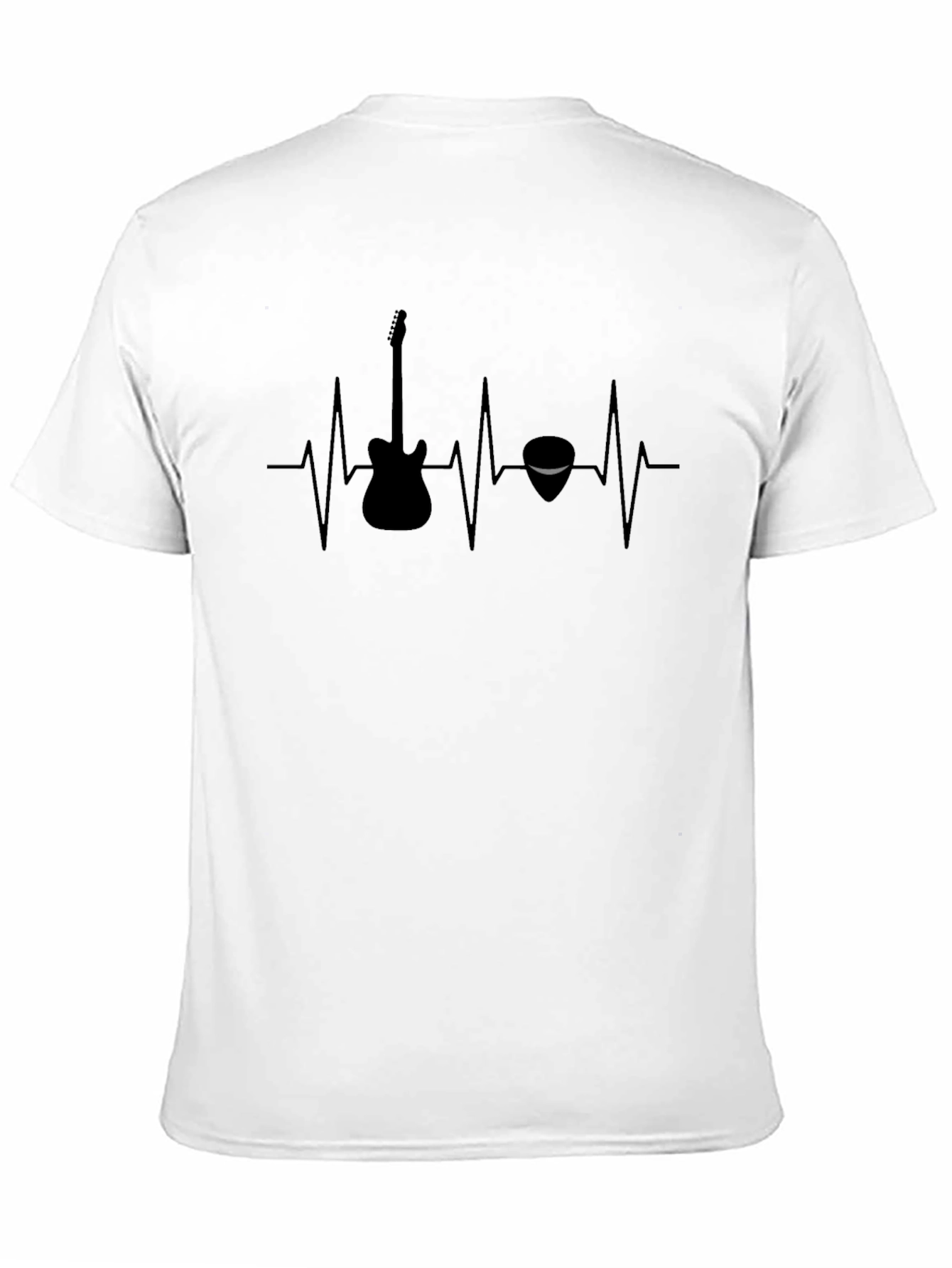 Guitar Heartbeat Black T-Shirt
