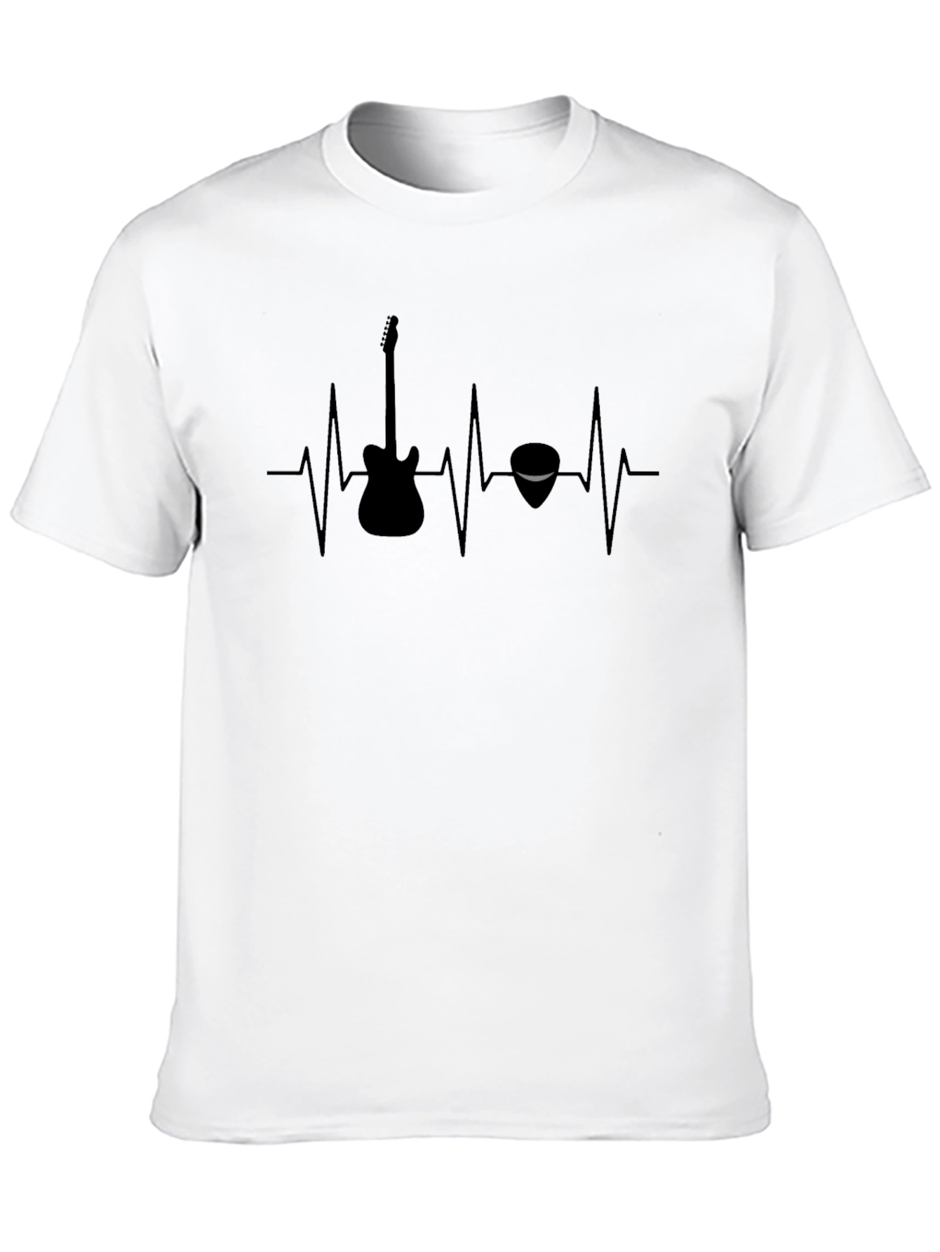 Guitar Heartbeat Black T-Shirt