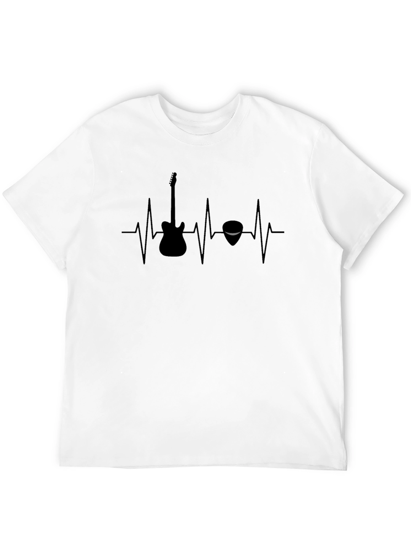 Guitar Heartbeat Black T-Shirt