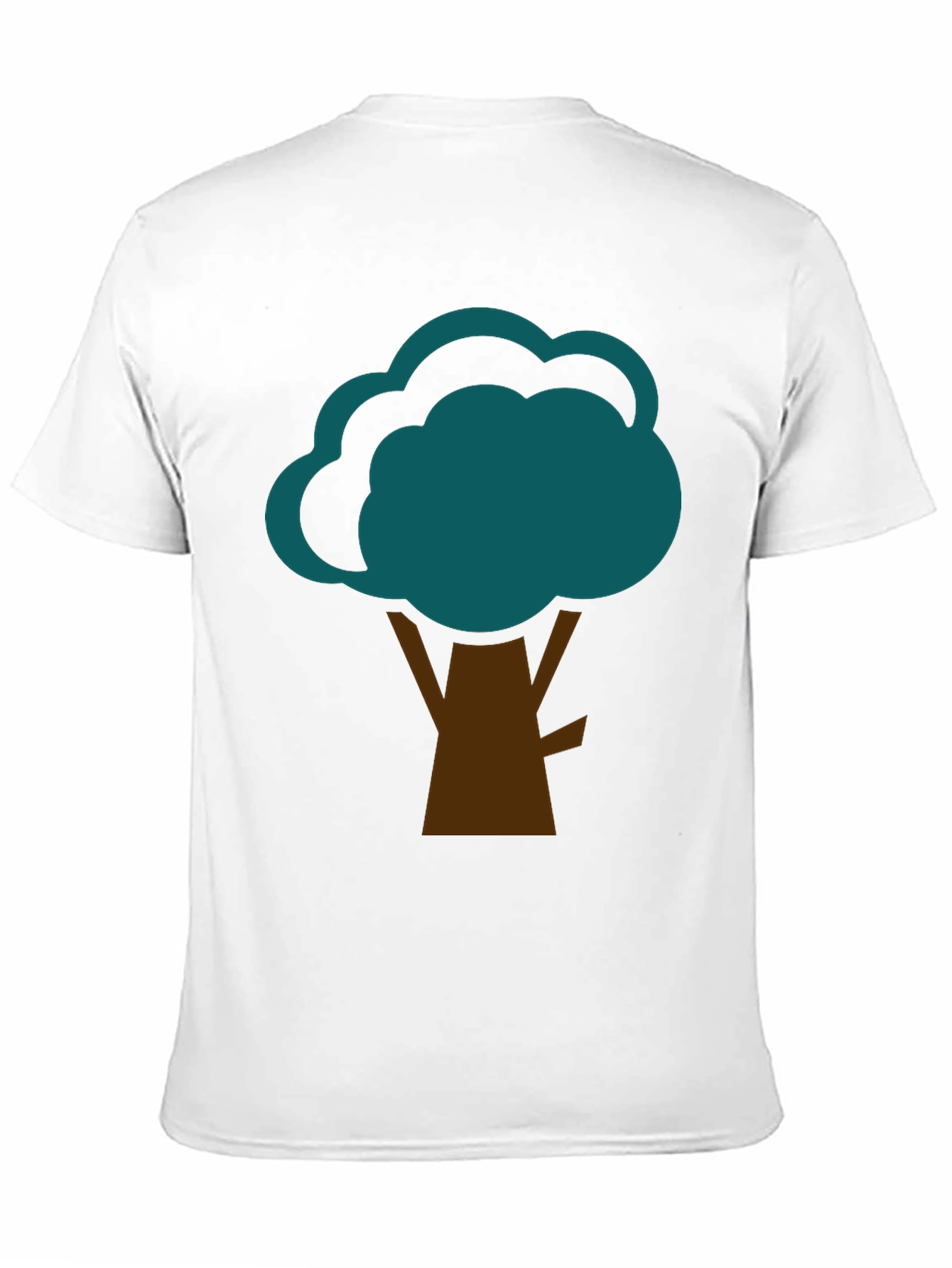 Abstract Tree Graphic Tee - Black Cotton Casual Shirt