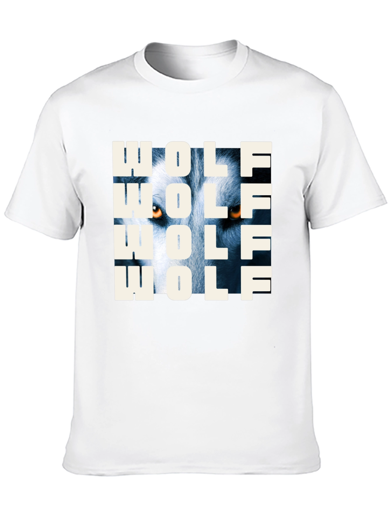 Wolf Graphic Print T-Shirt - Mens Black Tee