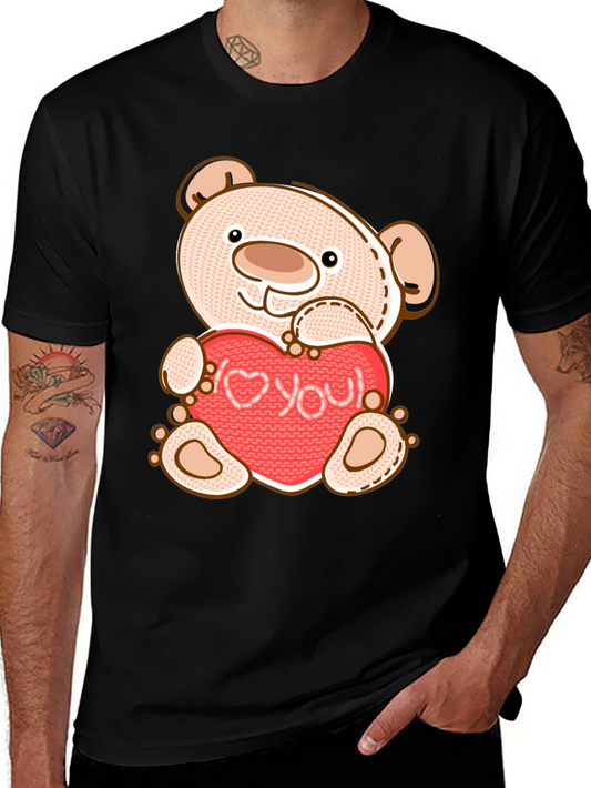 Teddy Bear Holding Love You Heart T-Shirt