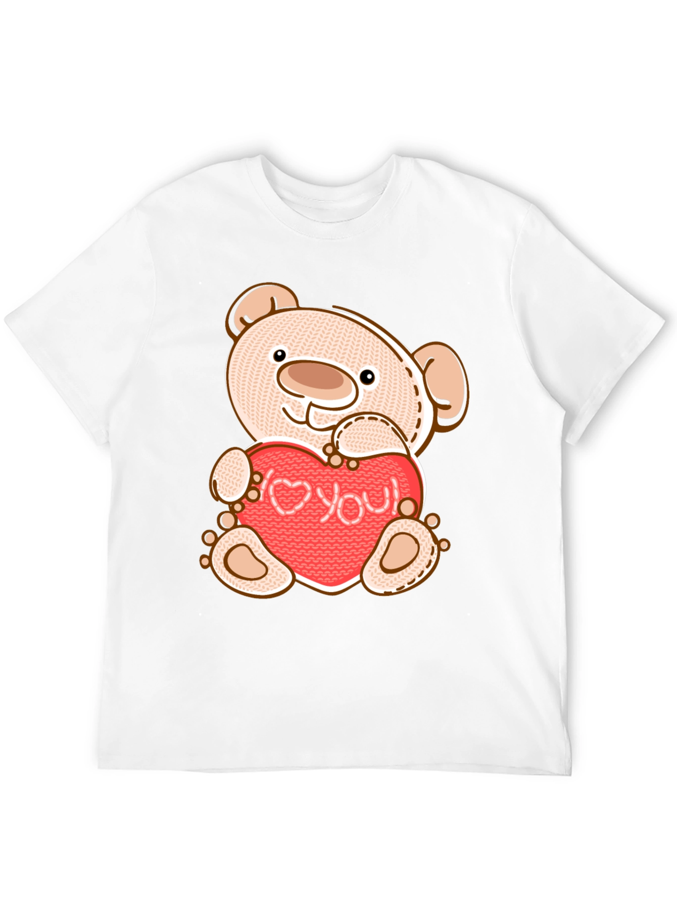 Teddy Bear Holding Love You Heart T-Shirt