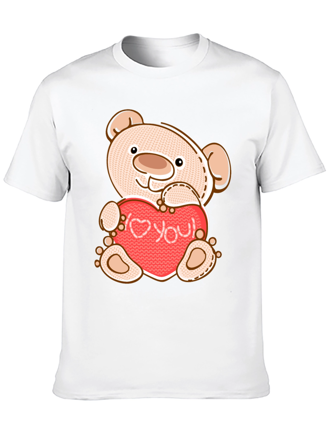 Teddy Bear Holding Love You Heart T-Shirt