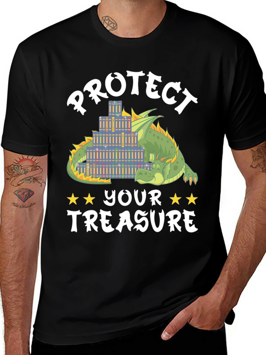 Protect Your Treasure Dragon Book Lover T-Shirt