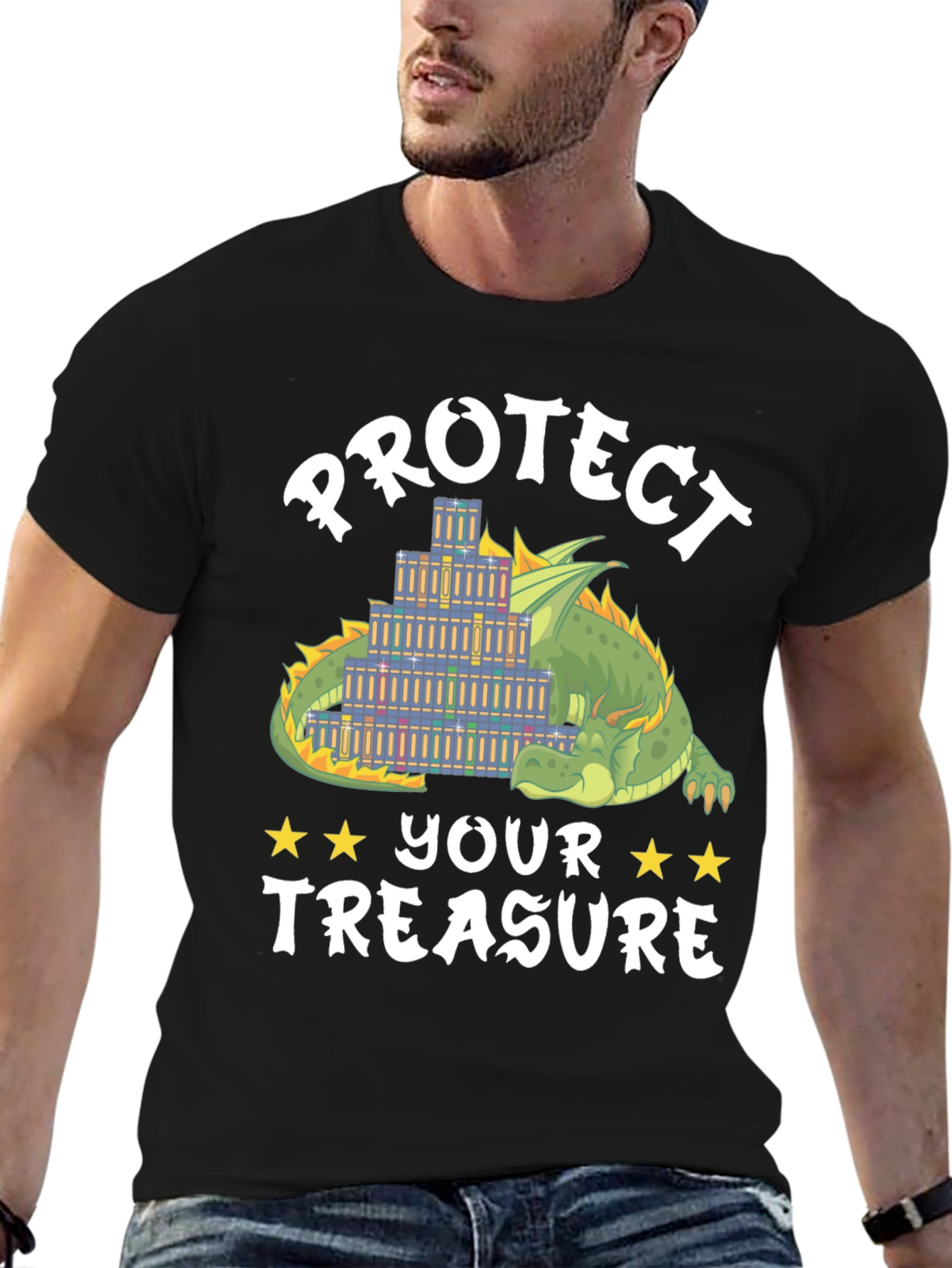 Protect Your Treasure Dragon Book Lover T-Shirt