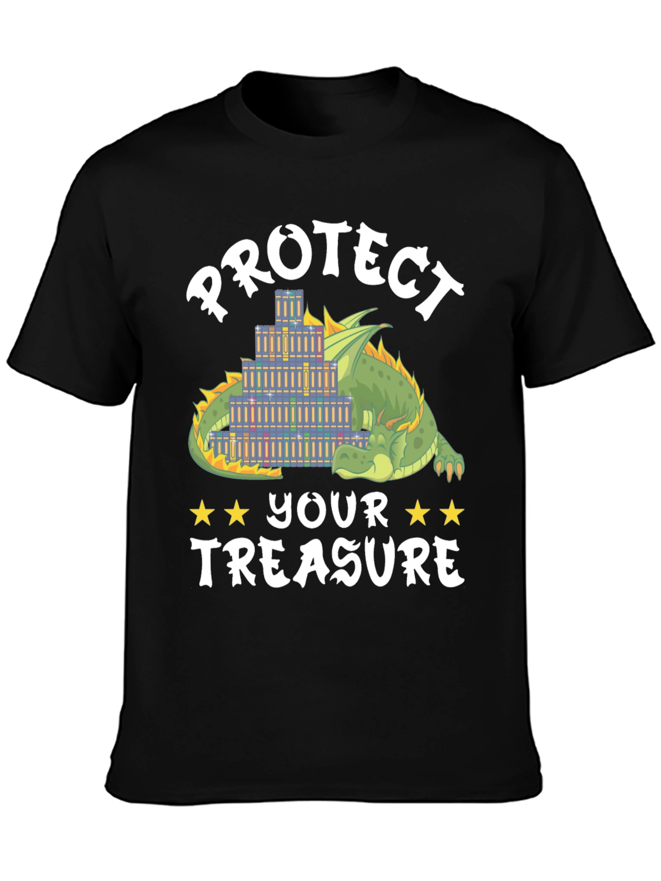 Protect Your Treasure Dragon Book Lover T-Shirt