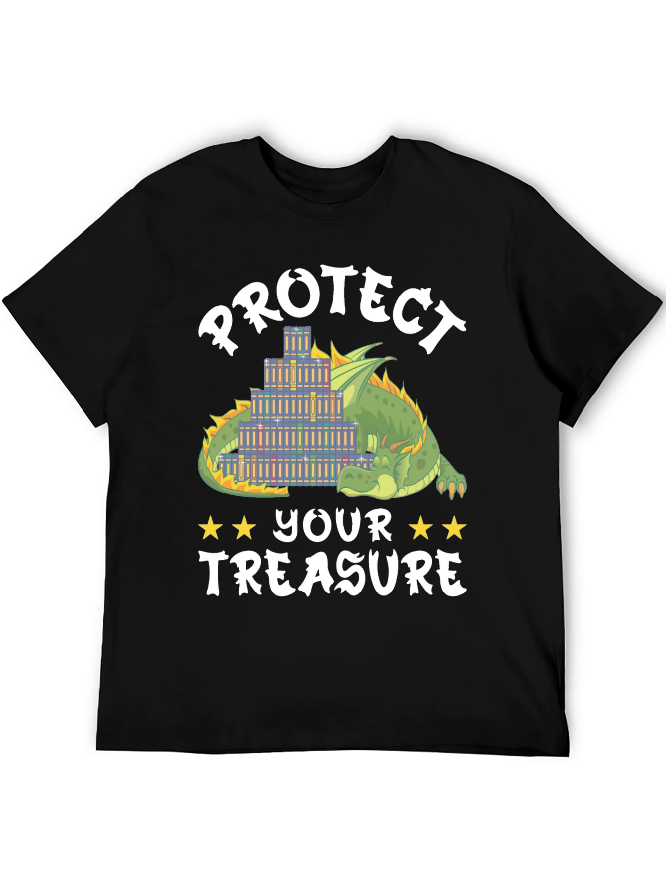Protect Your Treasure Dragon Book Lover T-Shirt