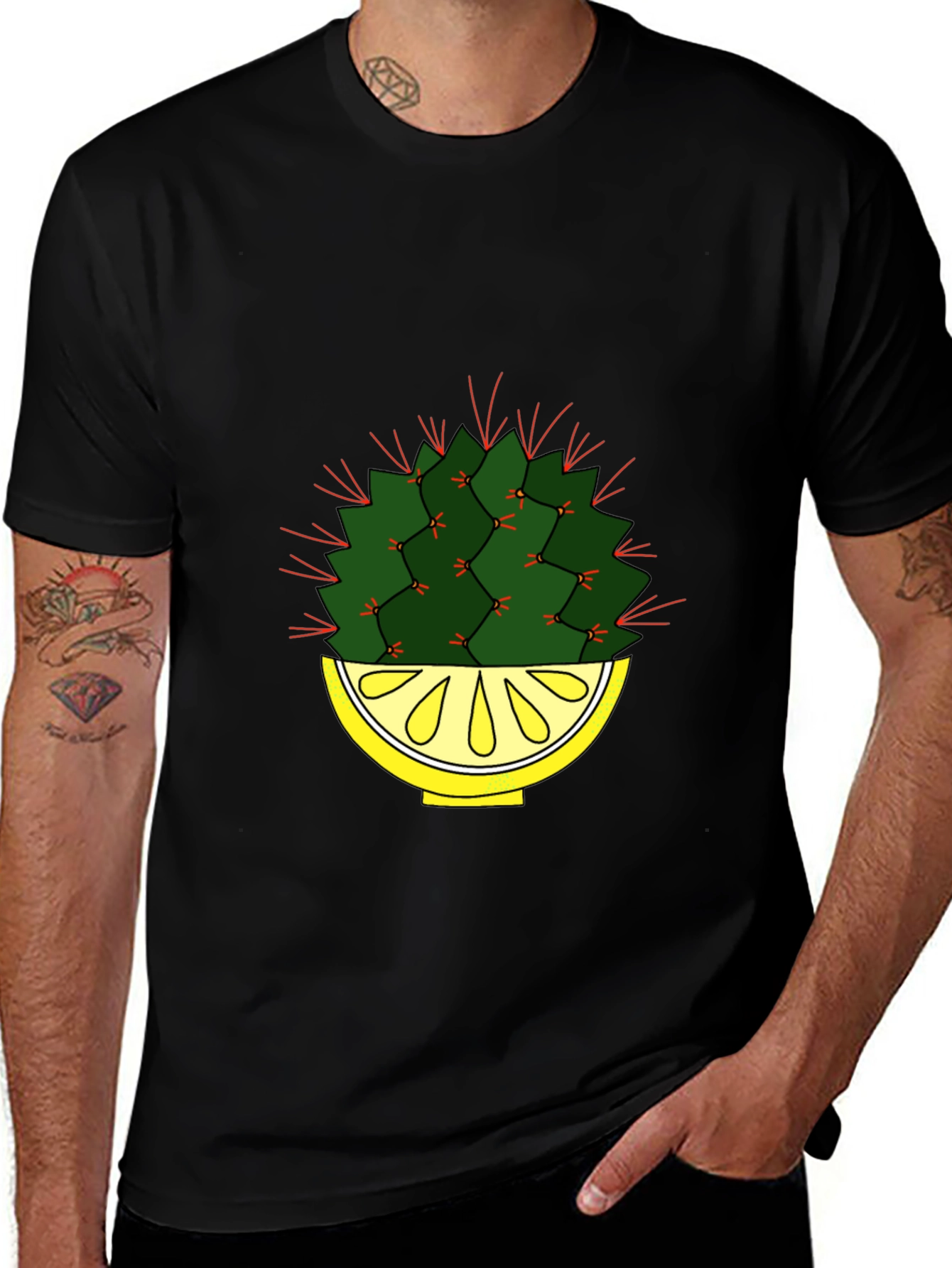 Cactus In Lemon Bowl Graphic Tee