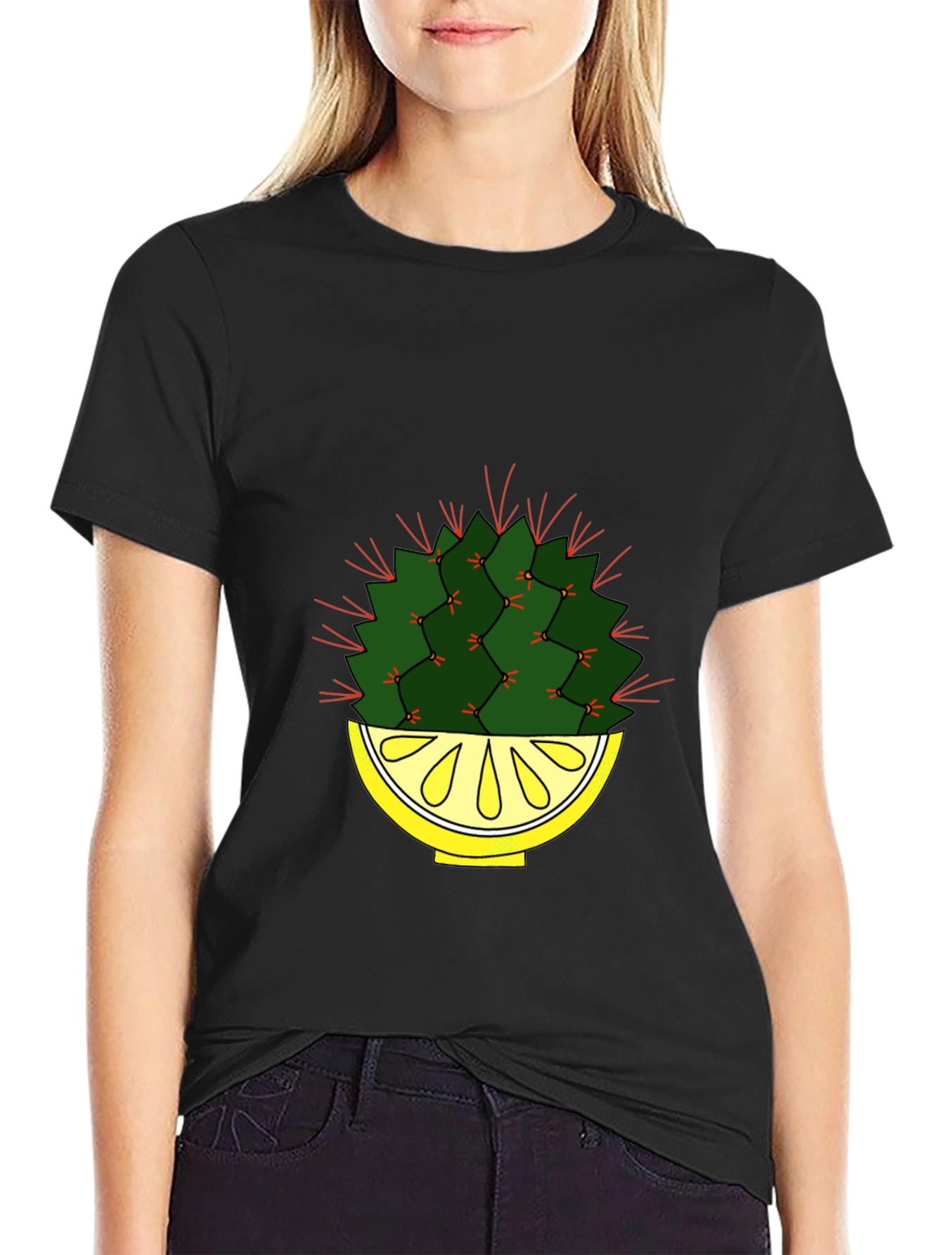 Cactus In Lemon Bowl Graphic Tee