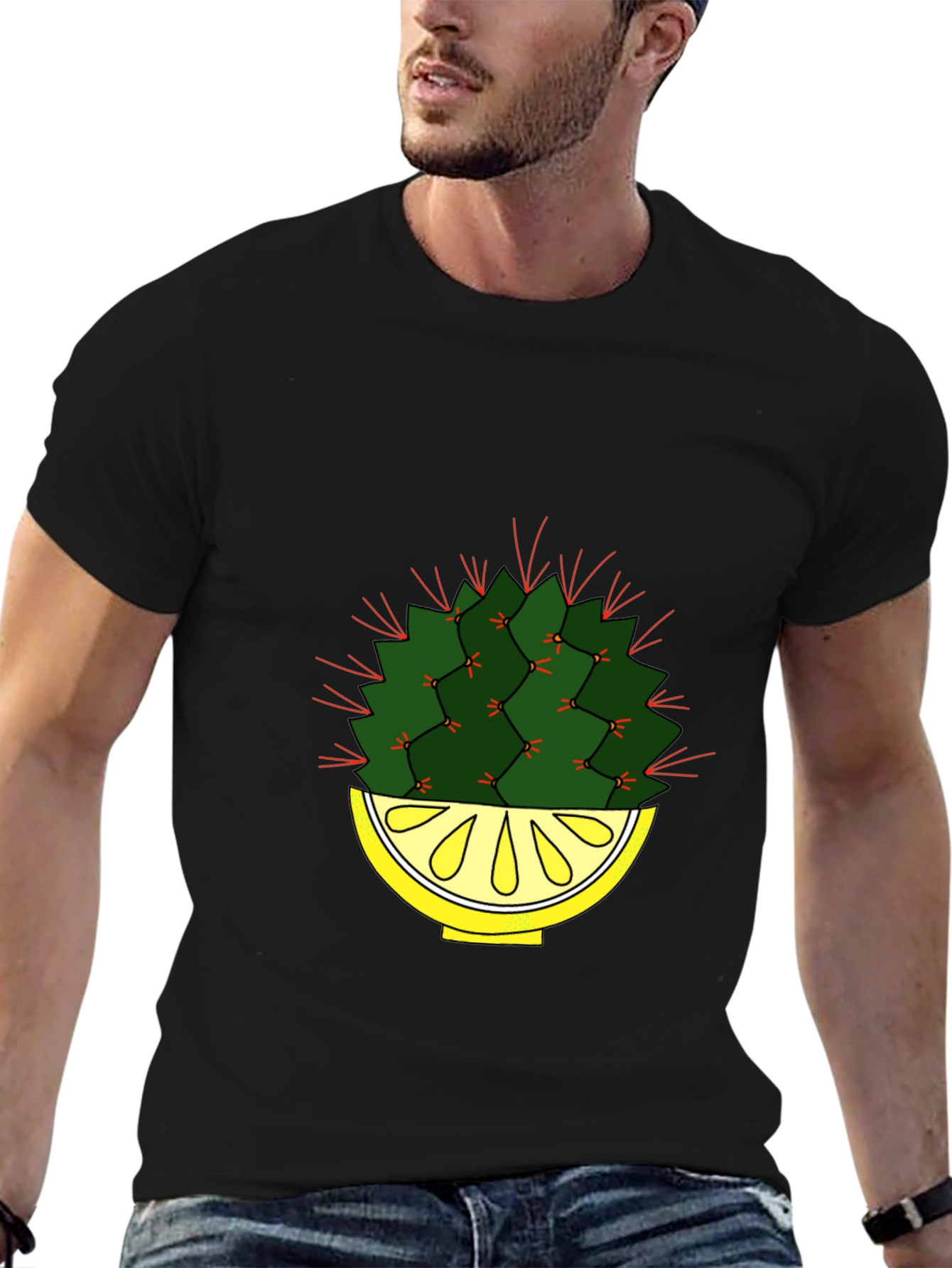 Cactus In Lemon Bowl Graphic Tee