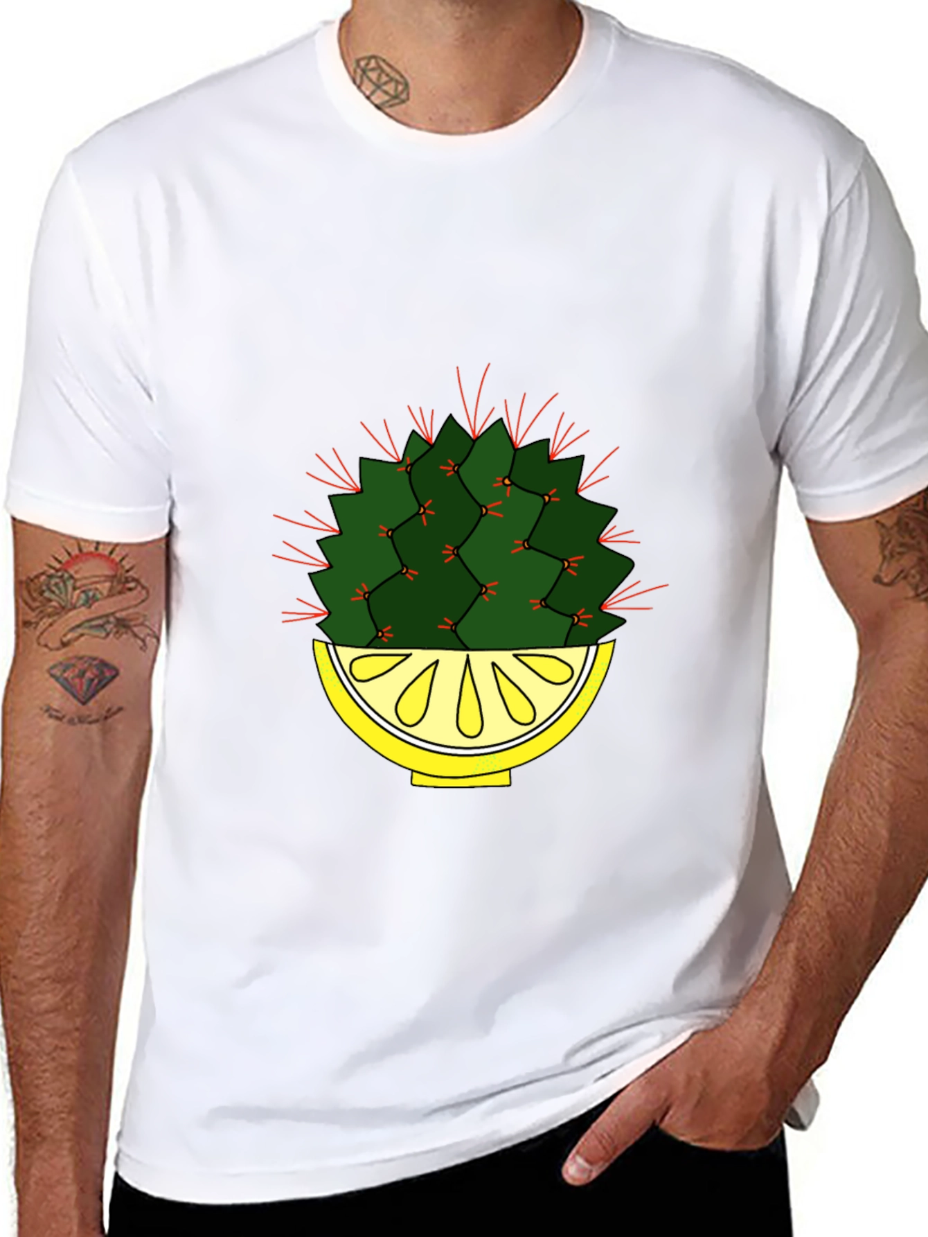 Cactus In Lemon Bowl Graphic Tee
