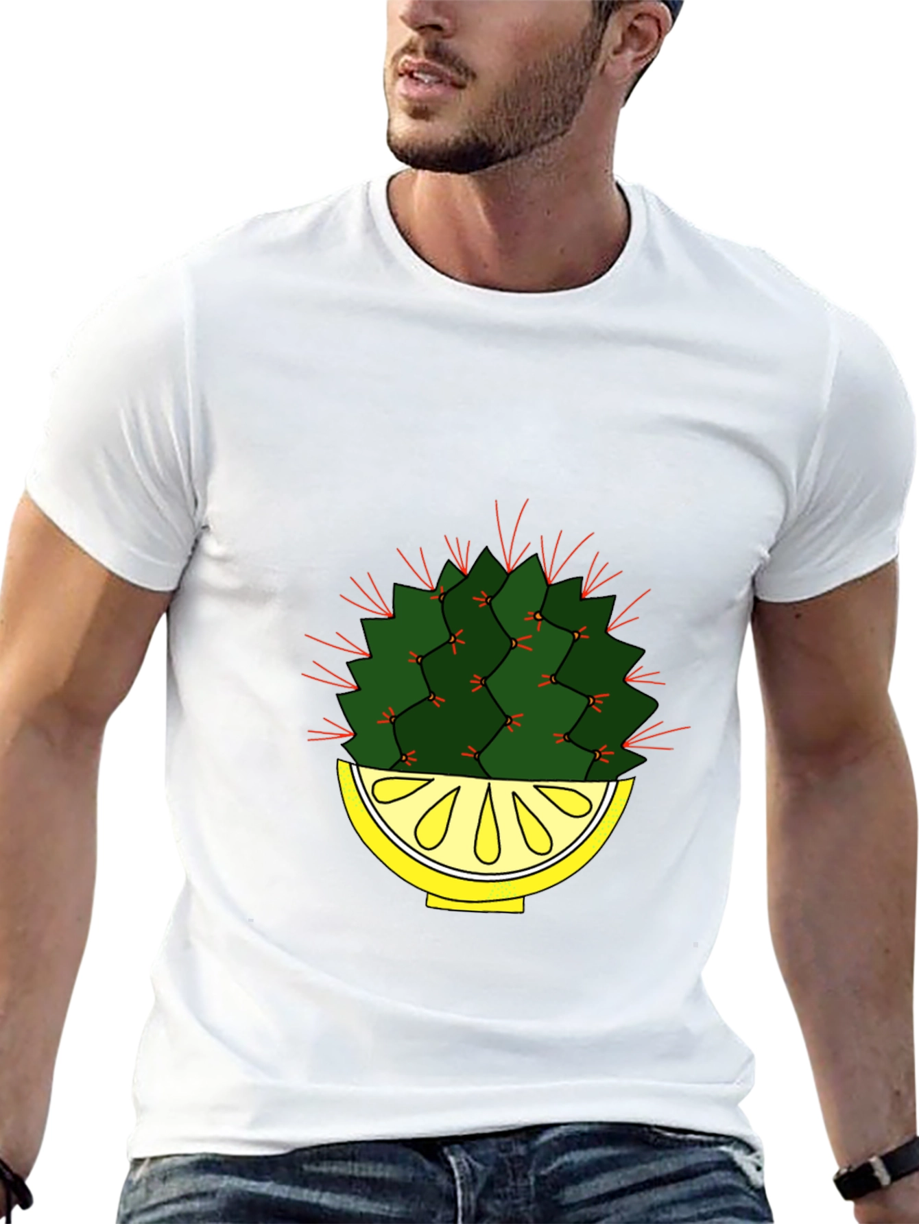 Cactus In Lemon Bowl Graphic Tee