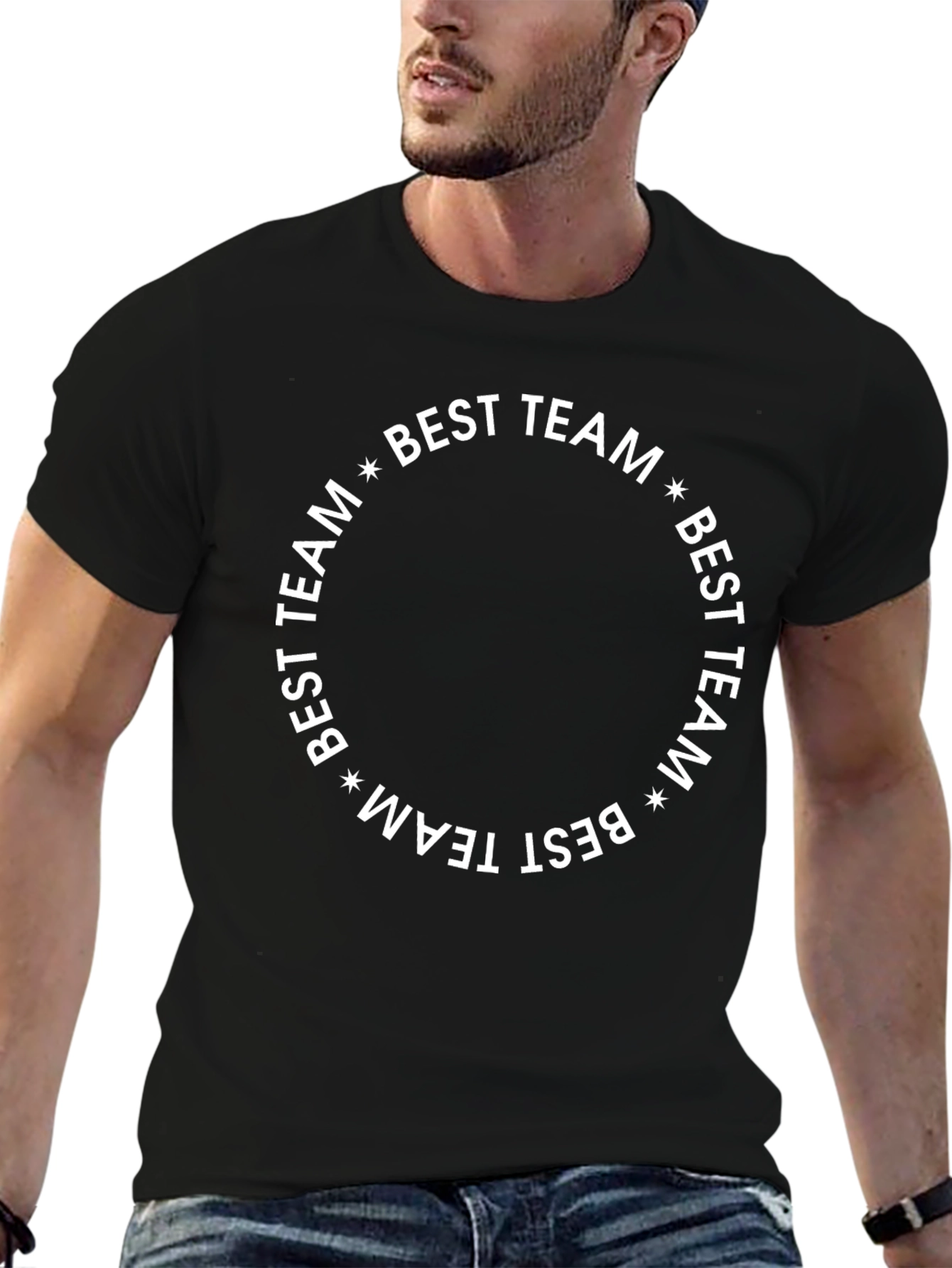 Best Team Circle Graphic Tee