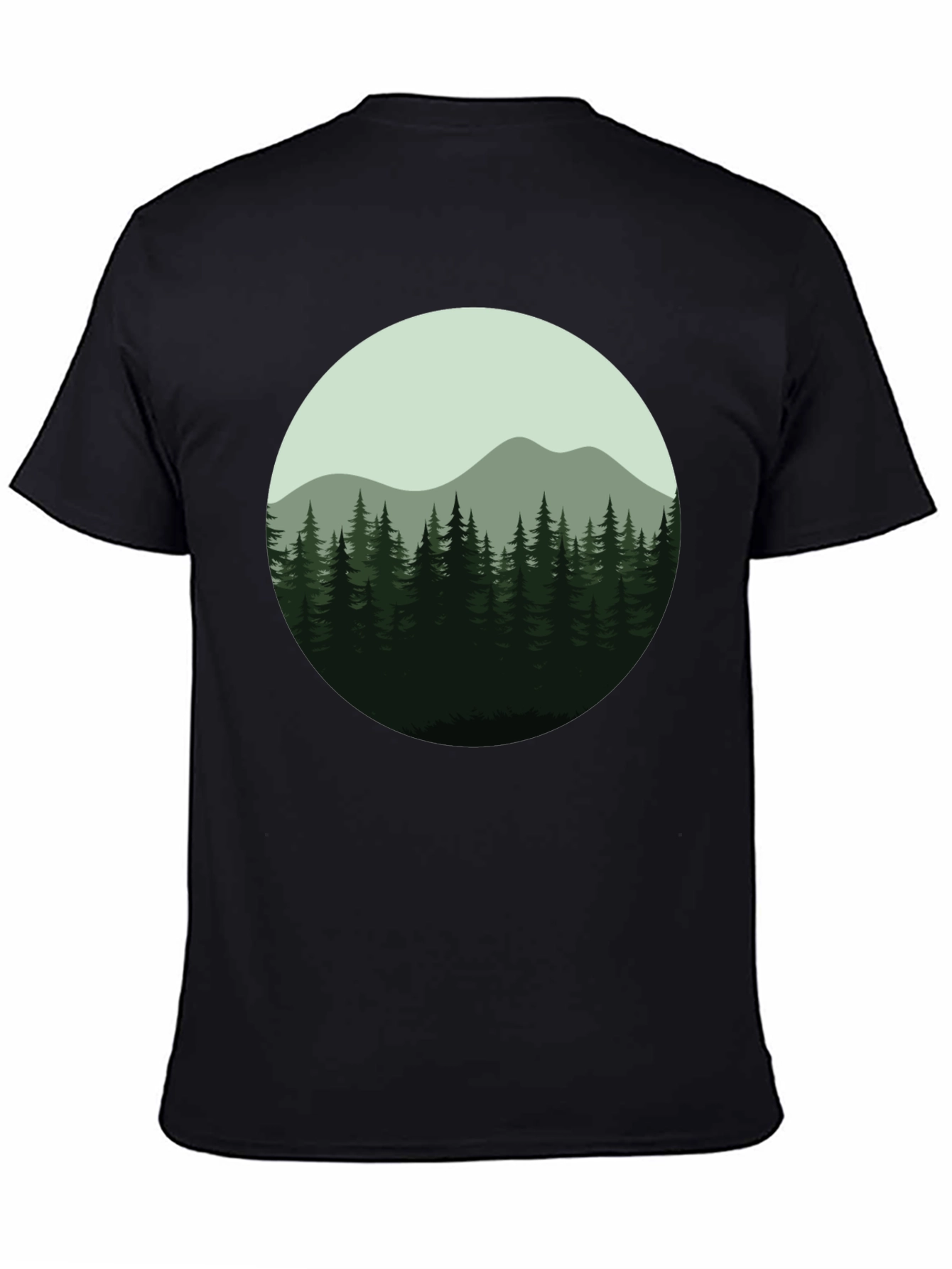 Natures Embrace Tee: Forest Mountain Design