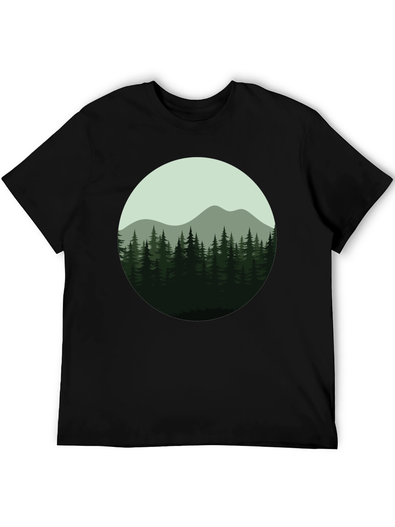 Natures Embrace Tee: Forest Mountain Design