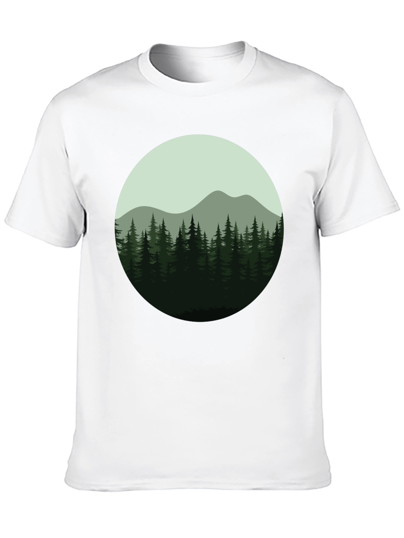 Natures Embrace Tee: Forest Mountain Design