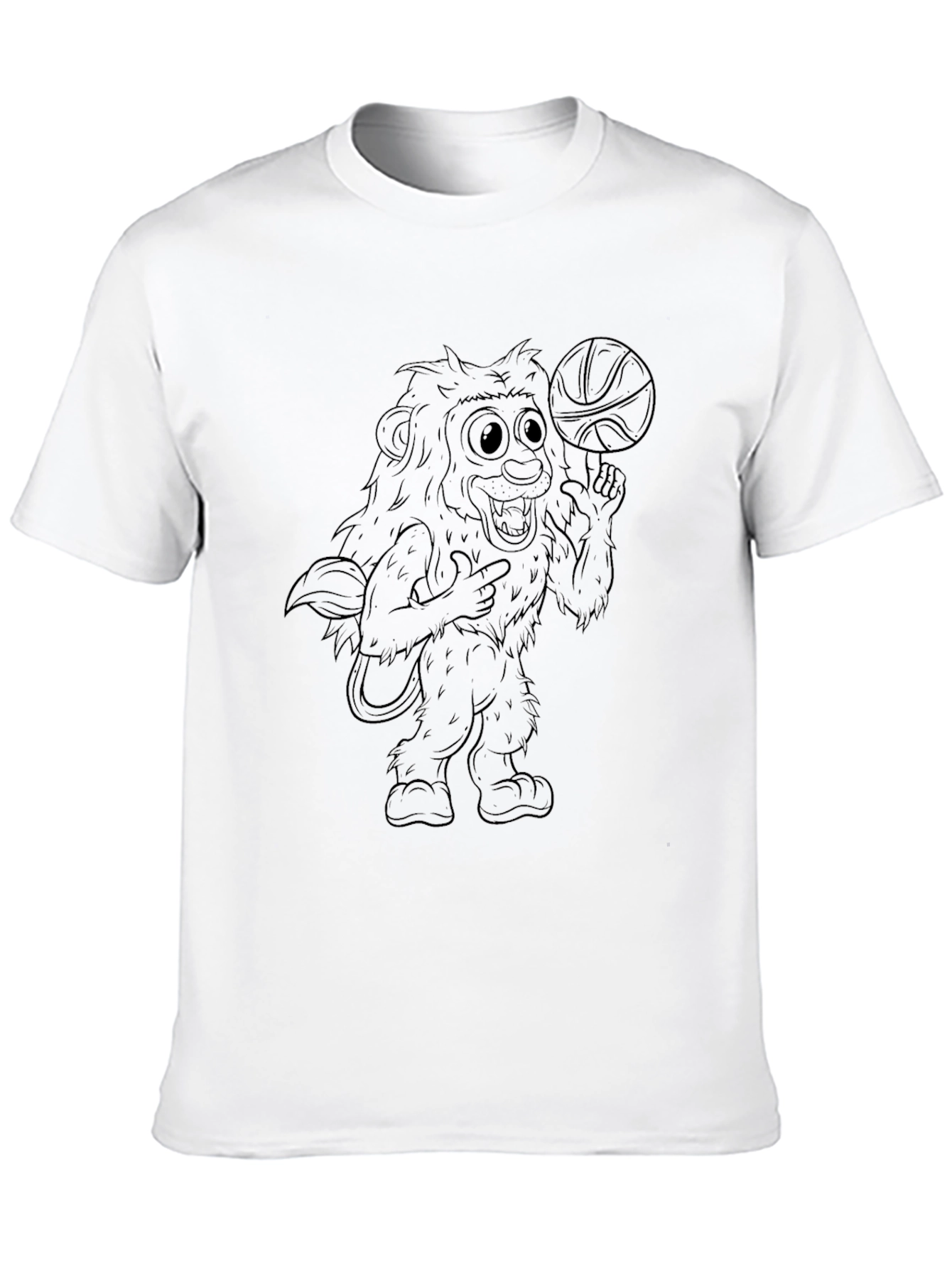 Lion Basketball Graphic Tee - Black T-Shirt