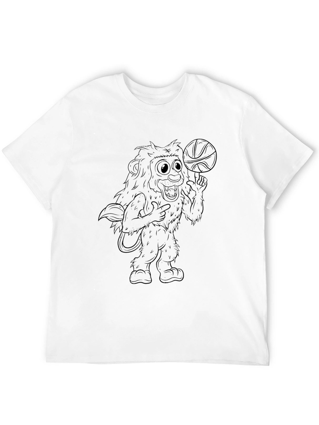 Lion Basketball Graphic Tee - Black T-Shirt