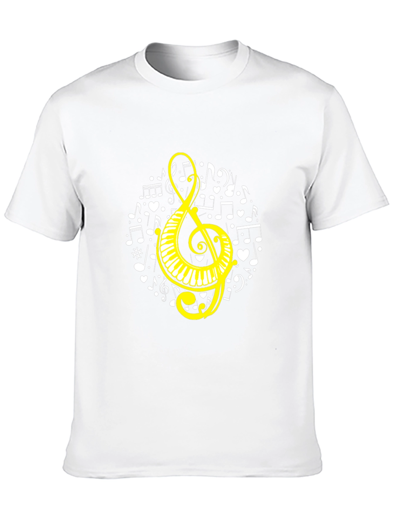 Musical Notes Treble Clef Graphic Tee