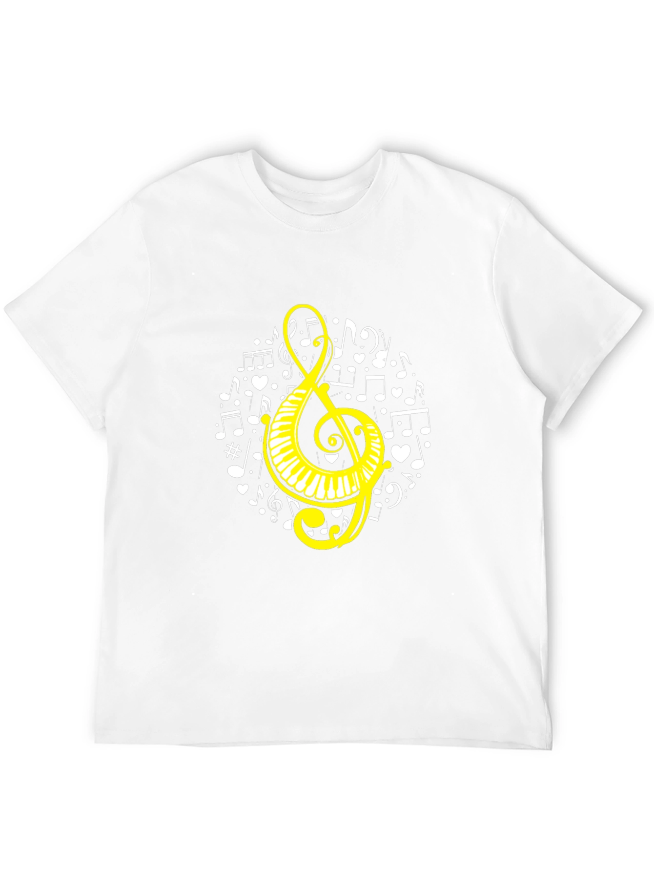 Musical Notes Treble Clef Graphic Tee