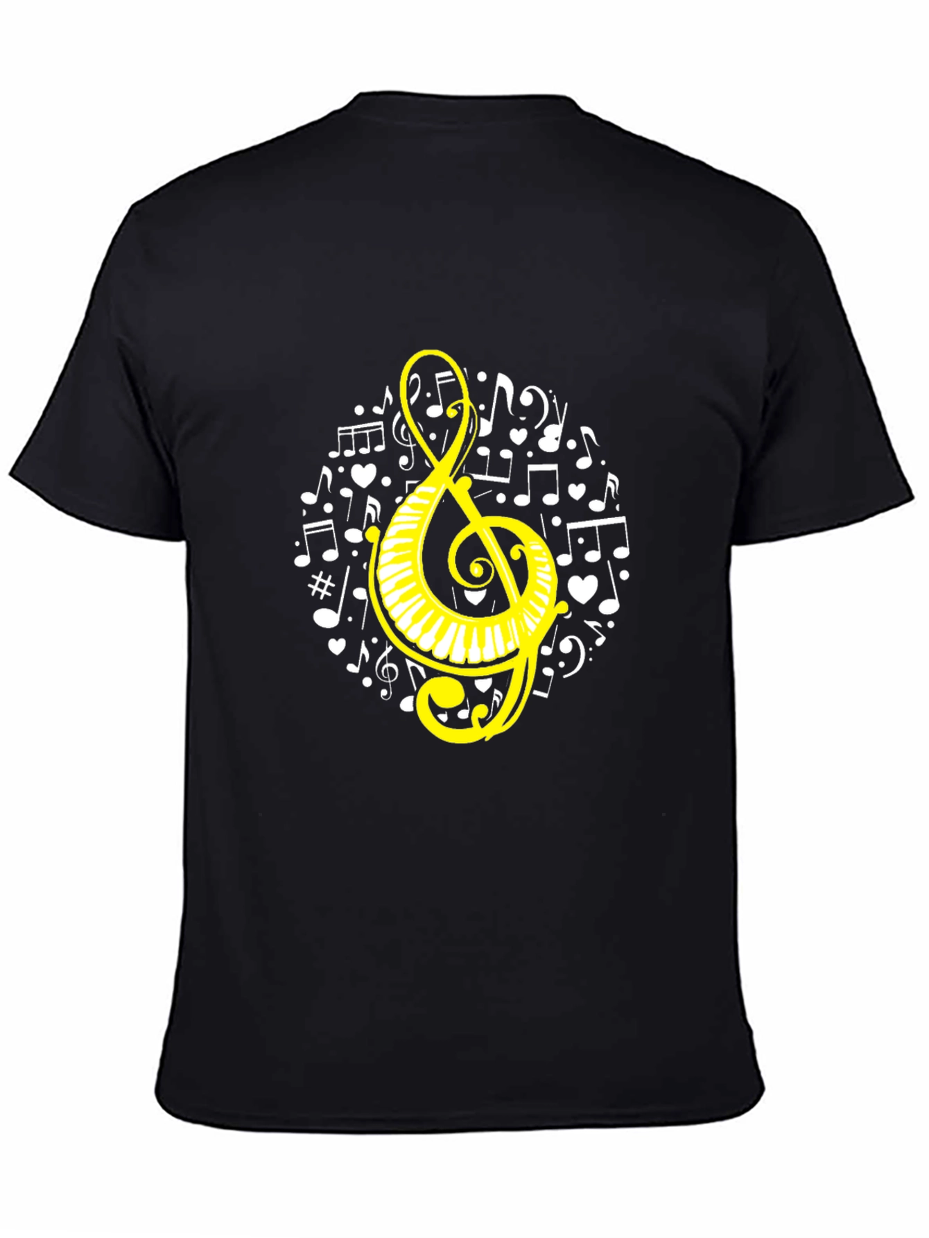 Musical Notes Treble Clef Graphic Tee