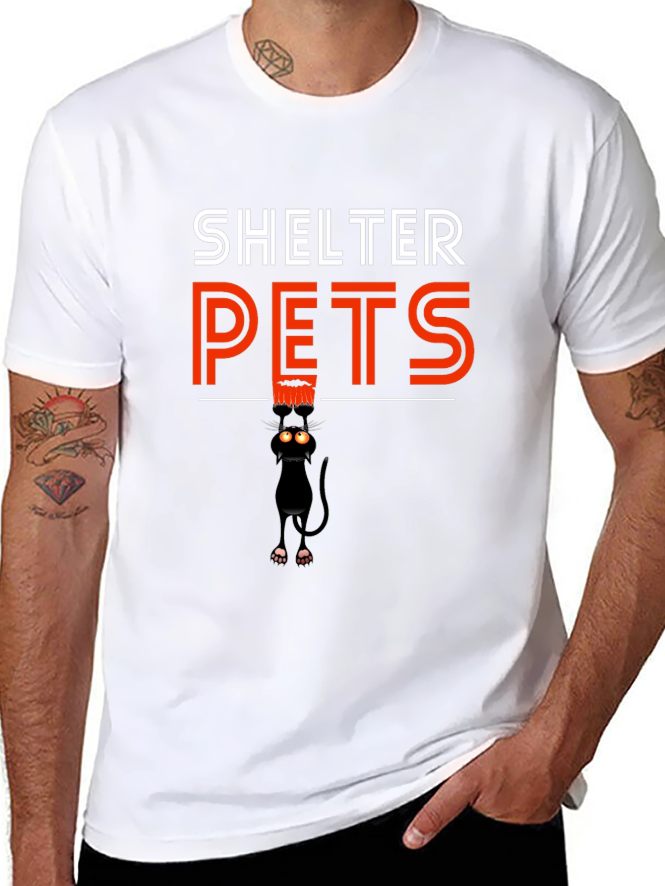 Shelter Pets Black Cat Graphic Tee