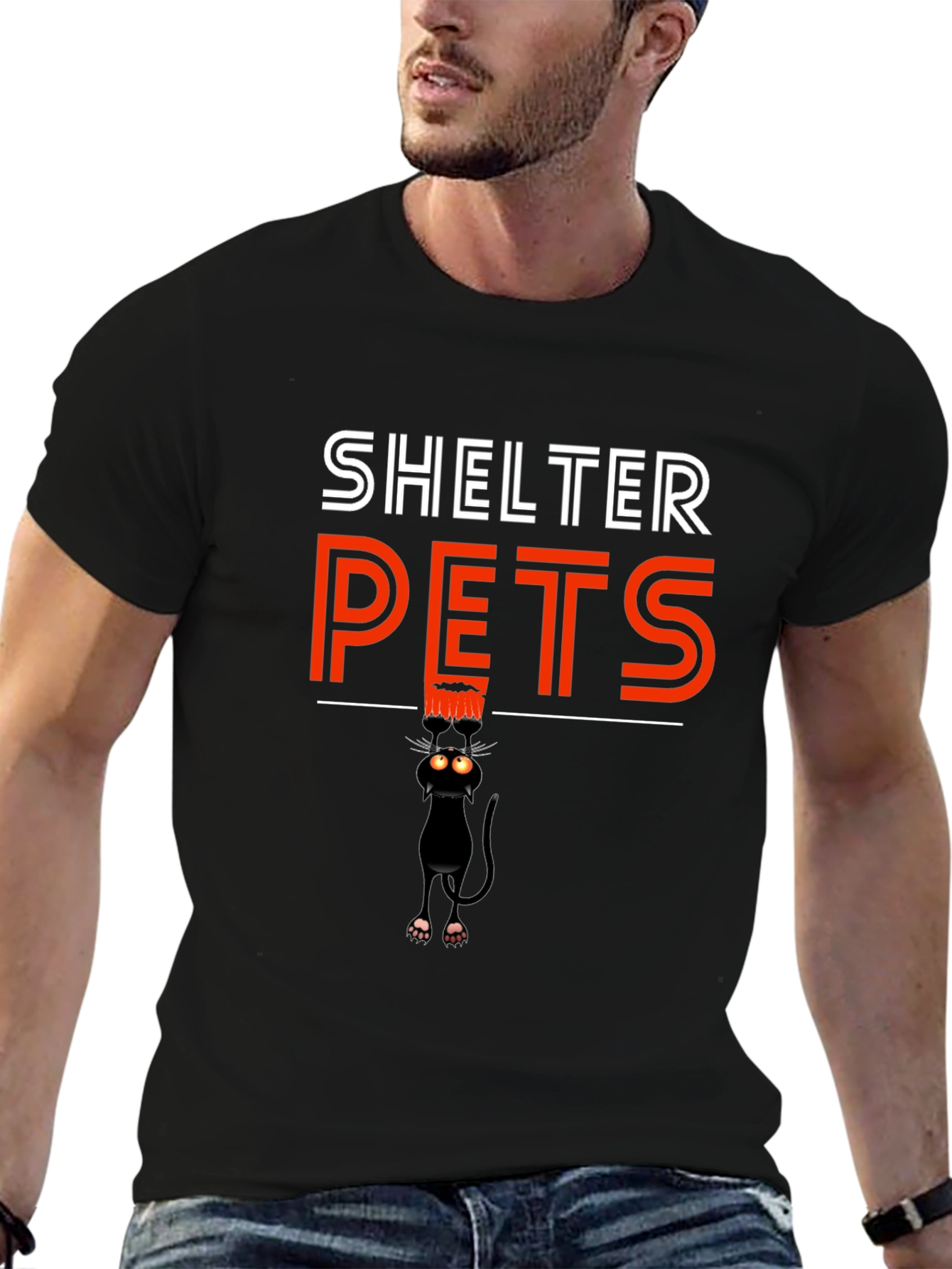 Shelter Pets Black Cat Graphic Tee