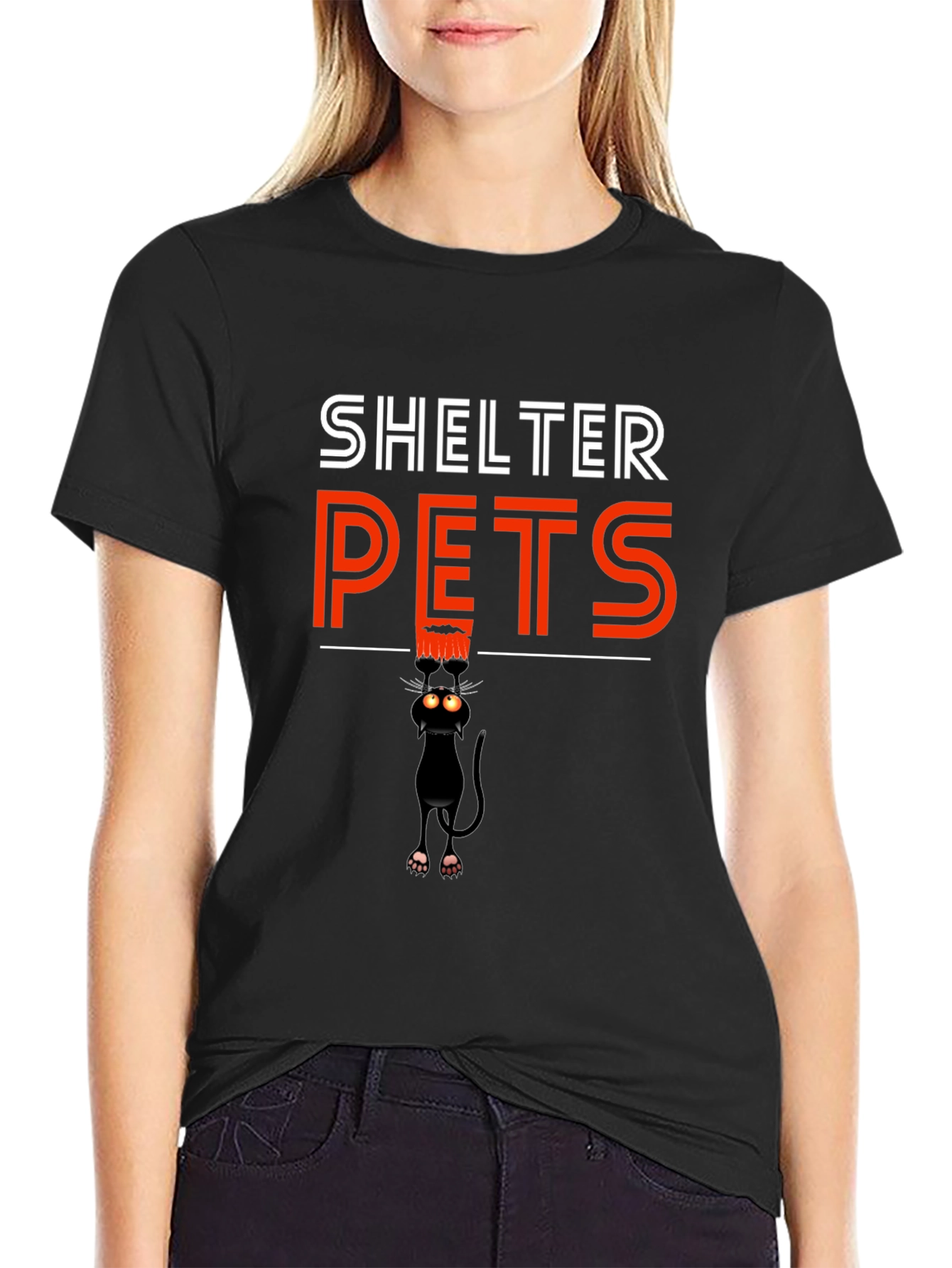 Shelter Pets Black Cat Graphic Tee