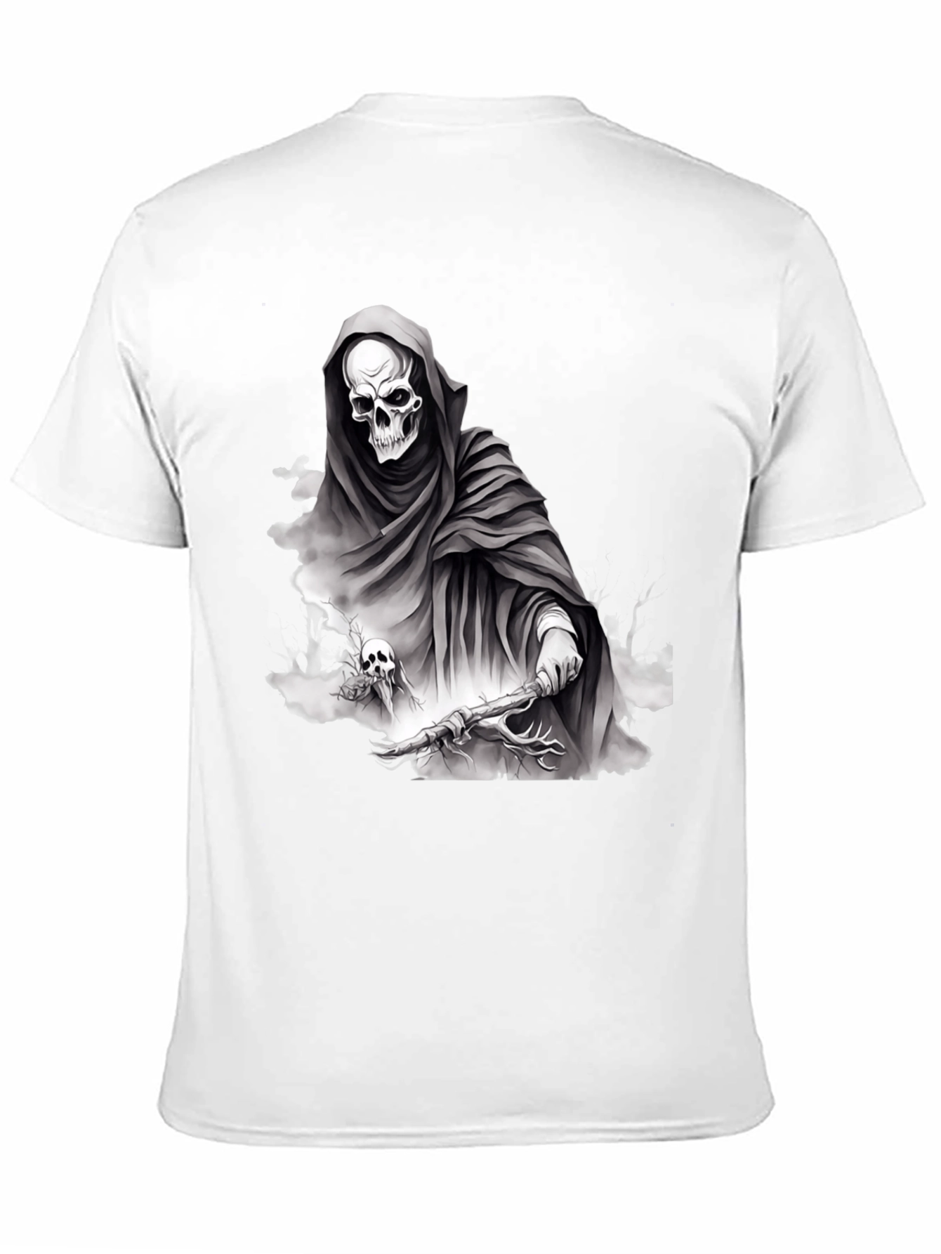Grim Reaper Graphic T-Shirt - Dark Fantasy Style