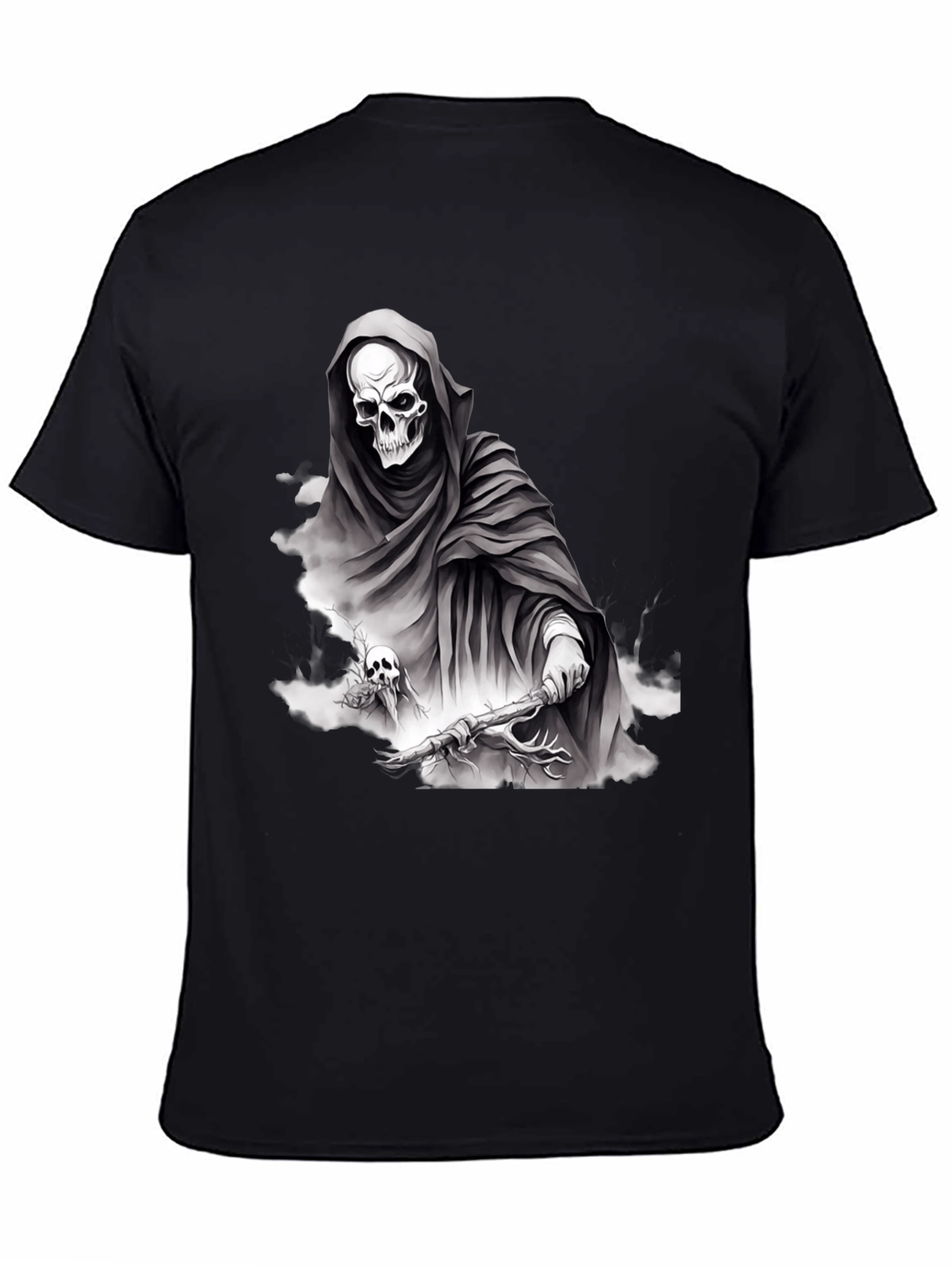 Grim Reaper Graphic T-Shirt - Dark Fantasy Style