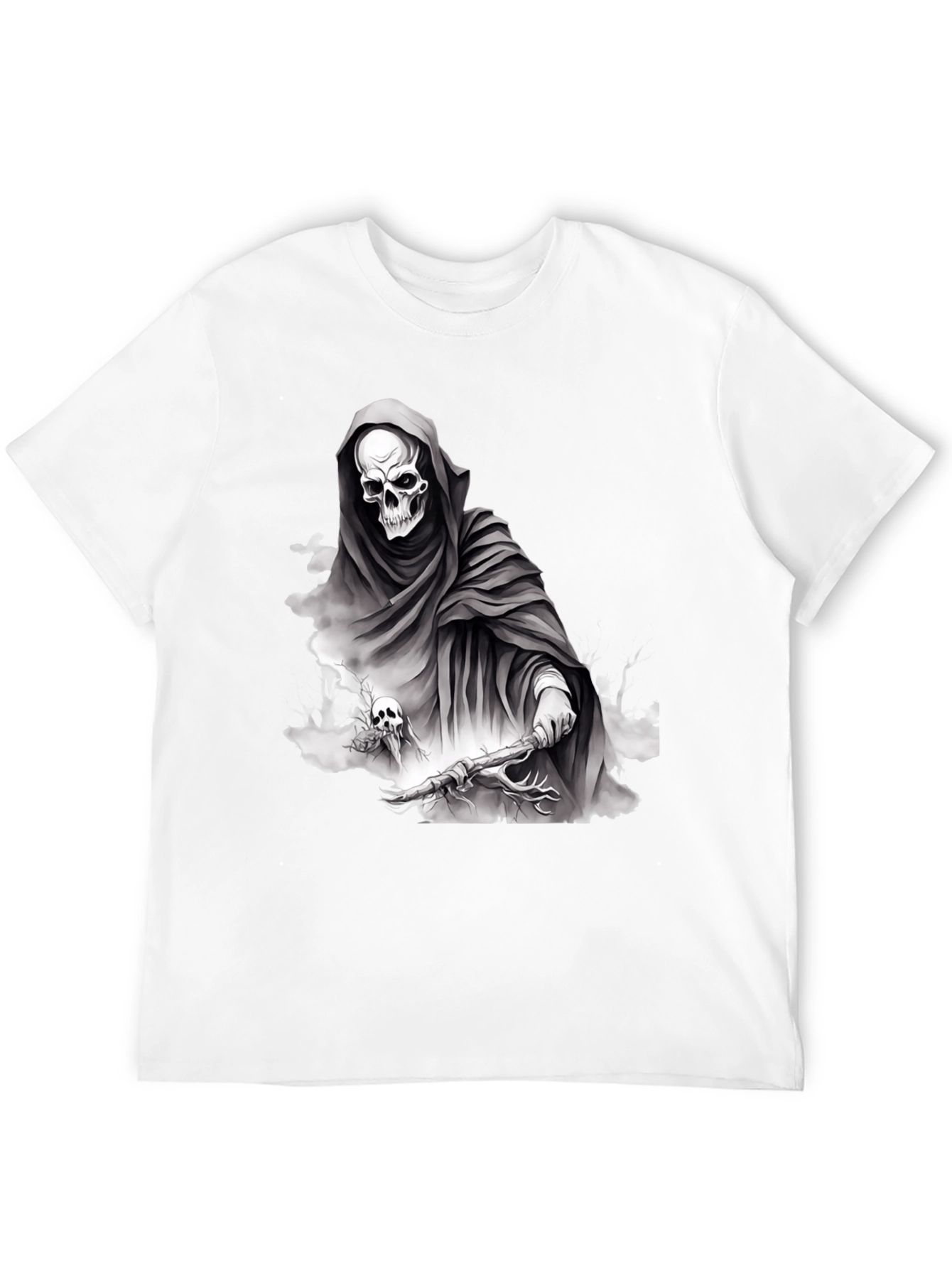 Grim Reaper Graphic T-Shirt - Dark Fantasy Style