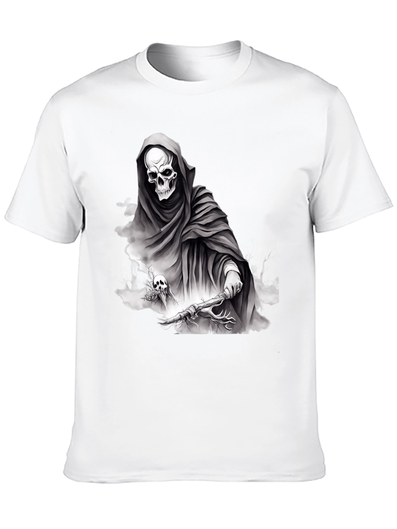 Grim Reaper Graphic T-Shirt - Dark Fantasy Style