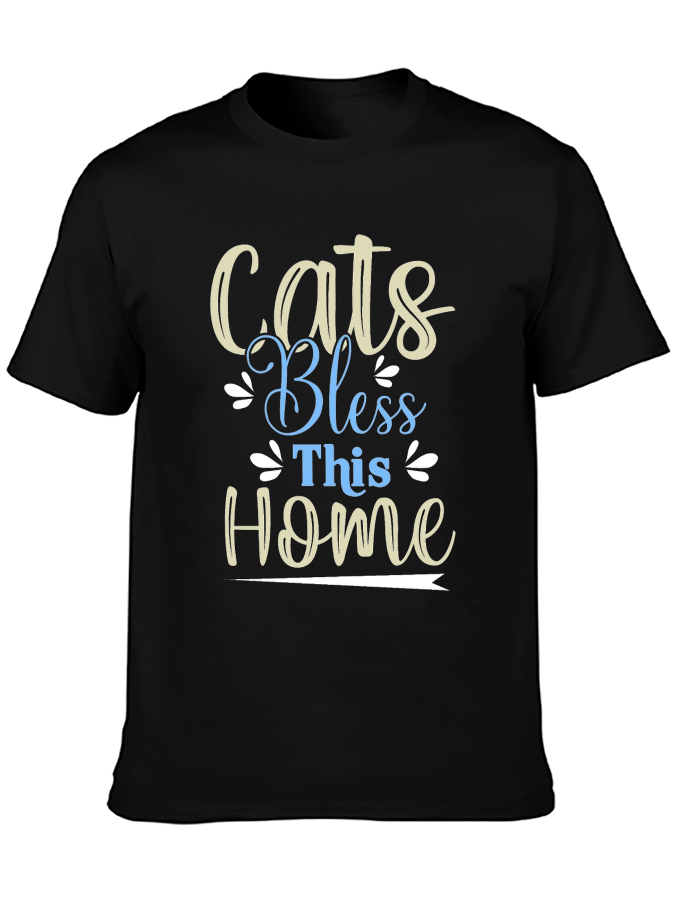 Cats Bless This Home Graphic T-Shirt