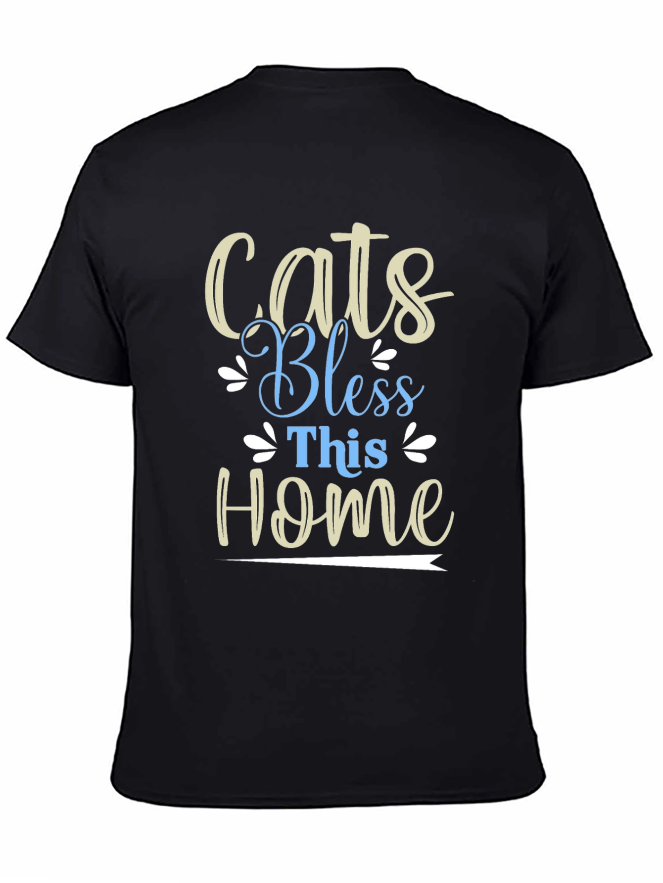 Cats Bless This Home Graphic T-Shirt