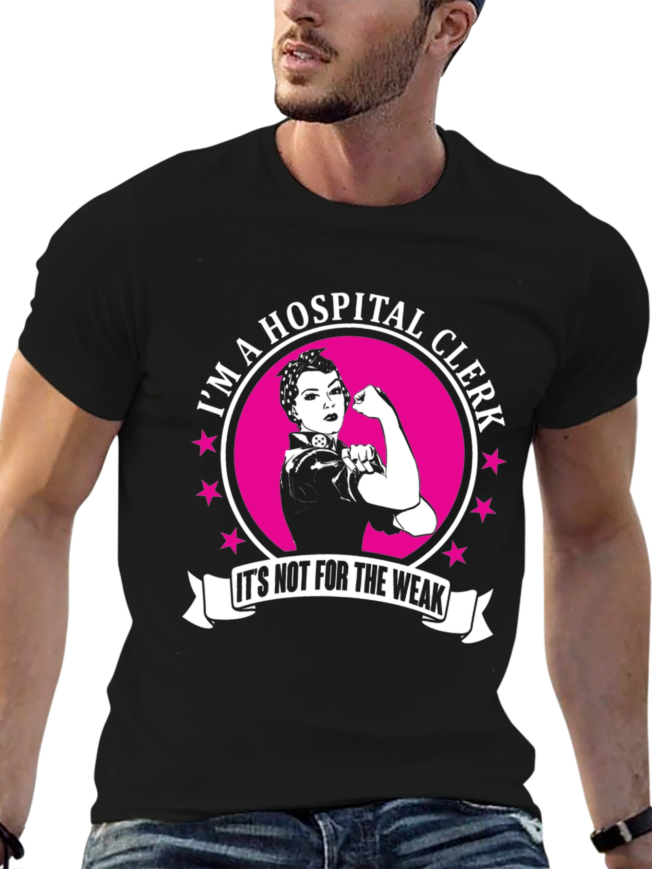 Hospital Clerk Rosie the Riveter T-Shirt